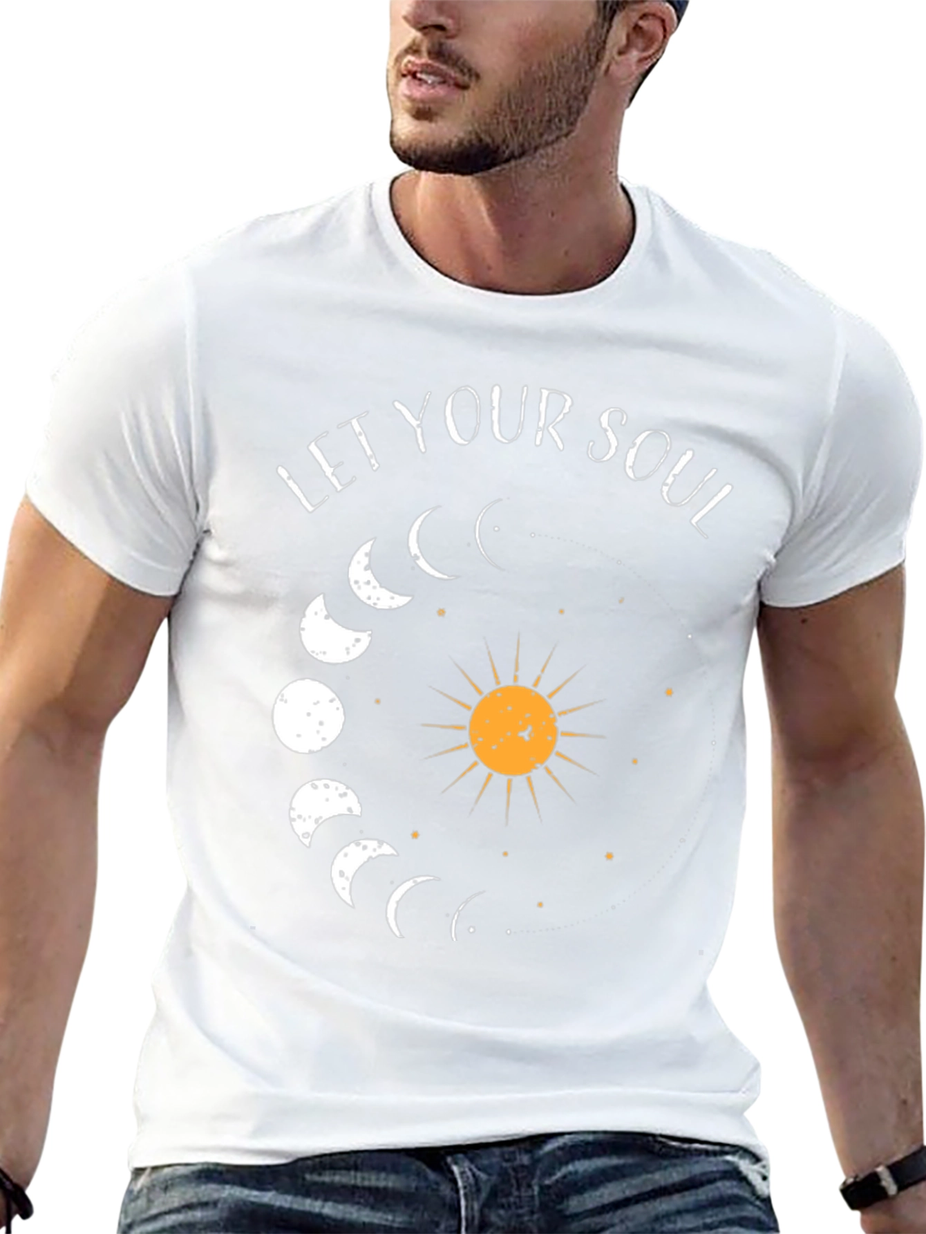 Let Your Soul Shine T-Shirt - Celestial Moon Phases