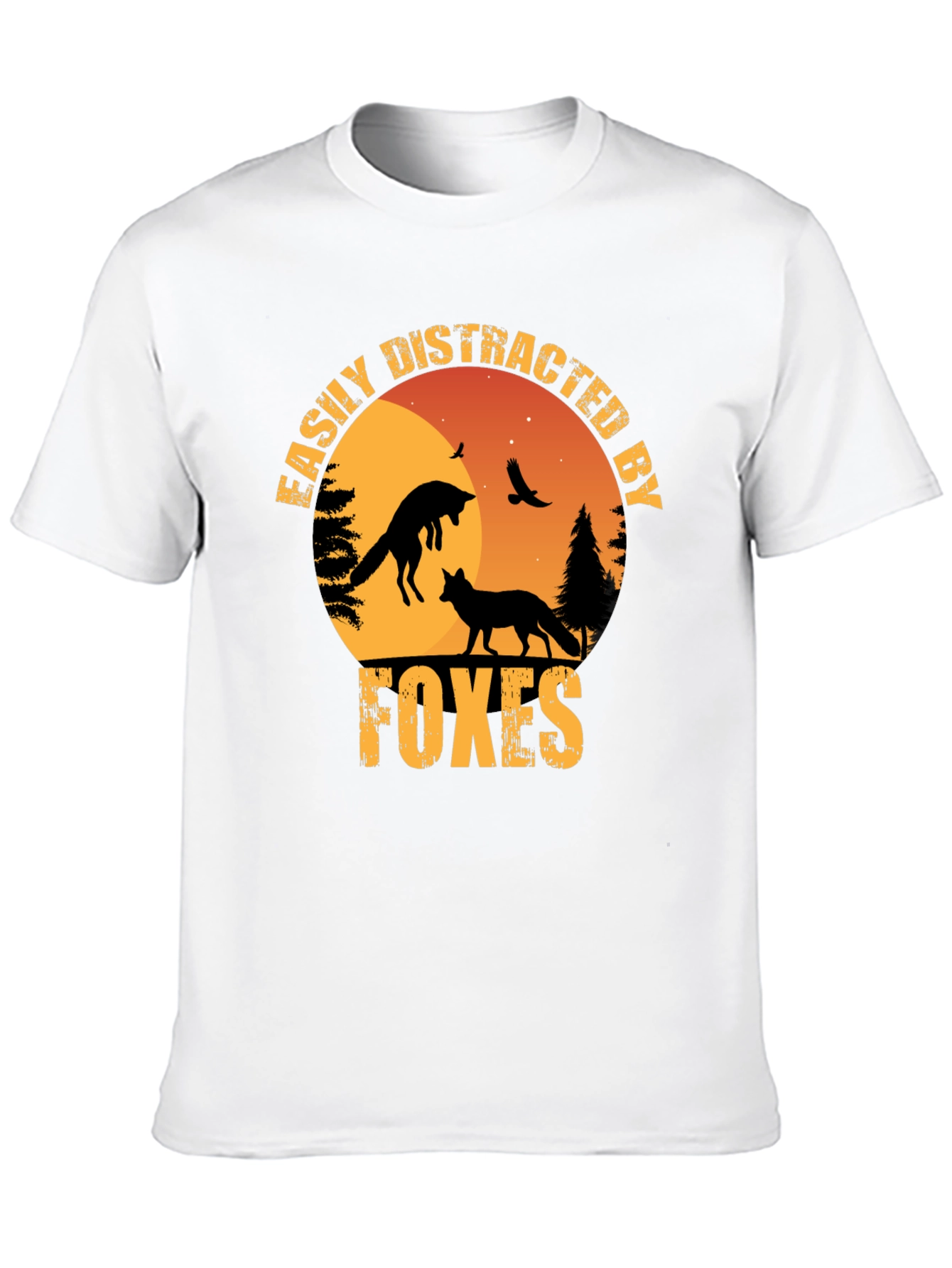 Easily Distracted By Foxes Graphic T-Shirt