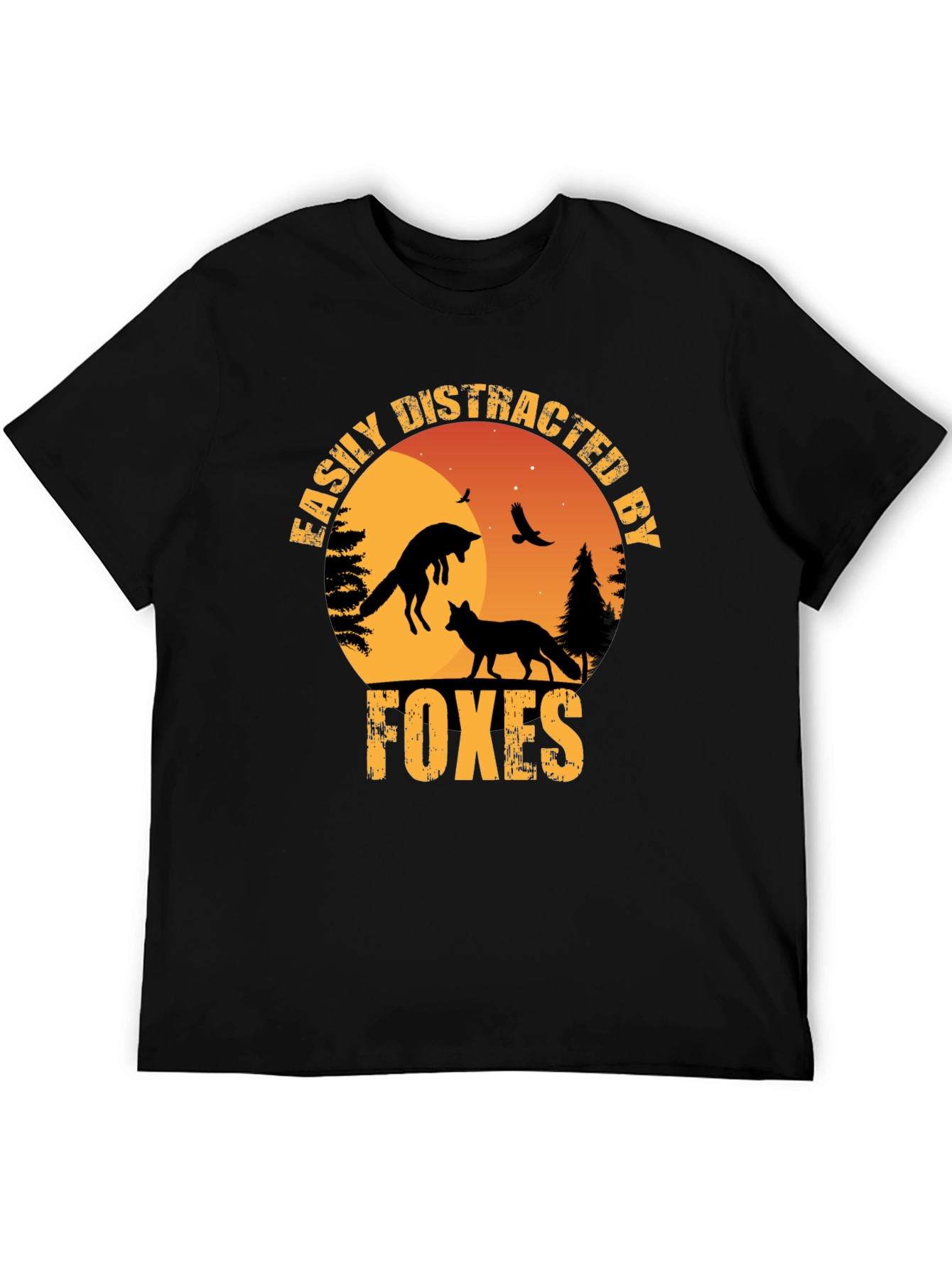Easily Distracted By Foxes Graphic T-Shirt