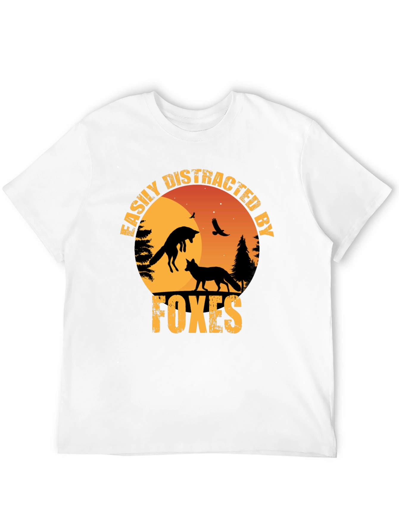 Easily Distracted By Foxes Graphic T-Shirt