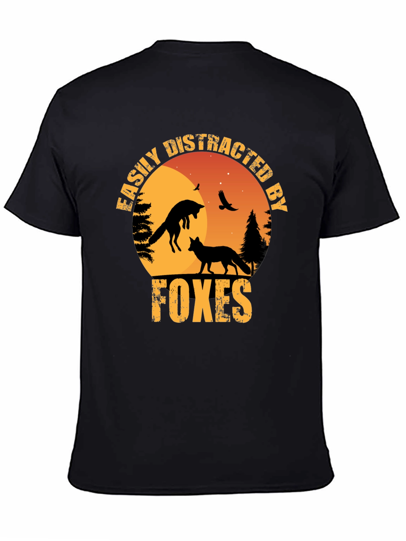 Easily Distracted By Foxes Graphic T-Shirt