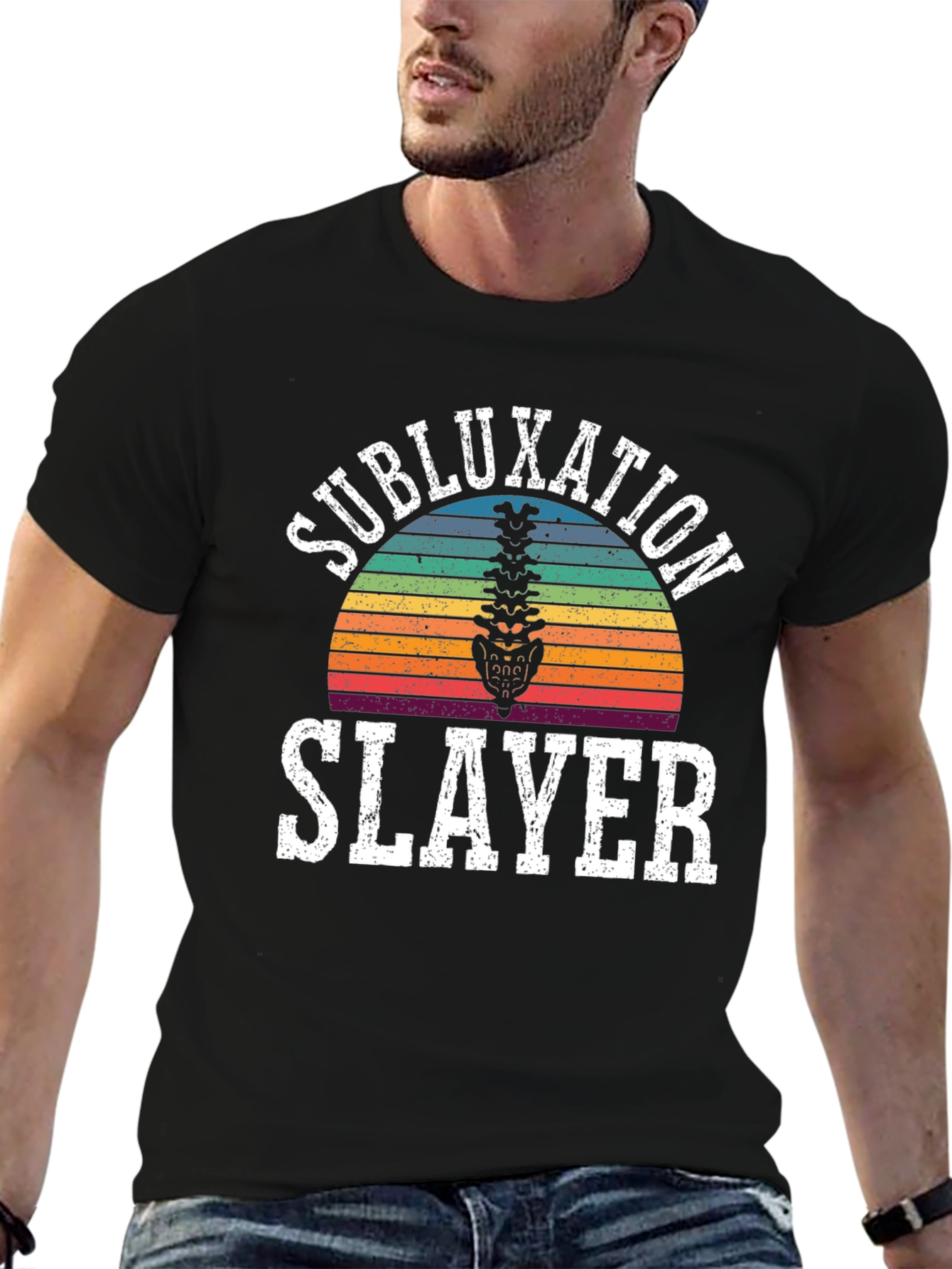 Subluxation Slayer T-Shirt - Chiropractic Spine Tee
