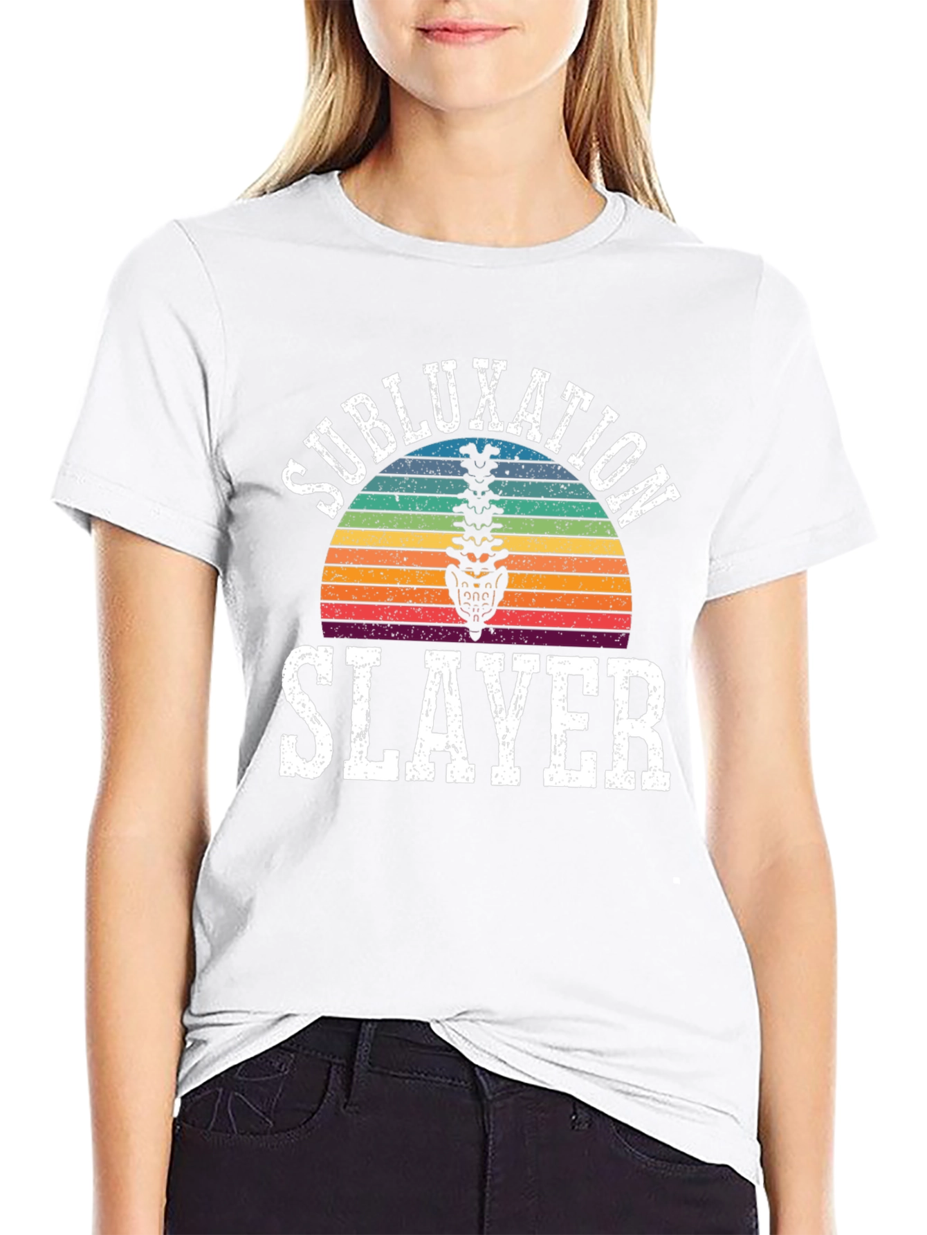 Subluxation Slayer T-Shirt - Chiropractic Spine Tee