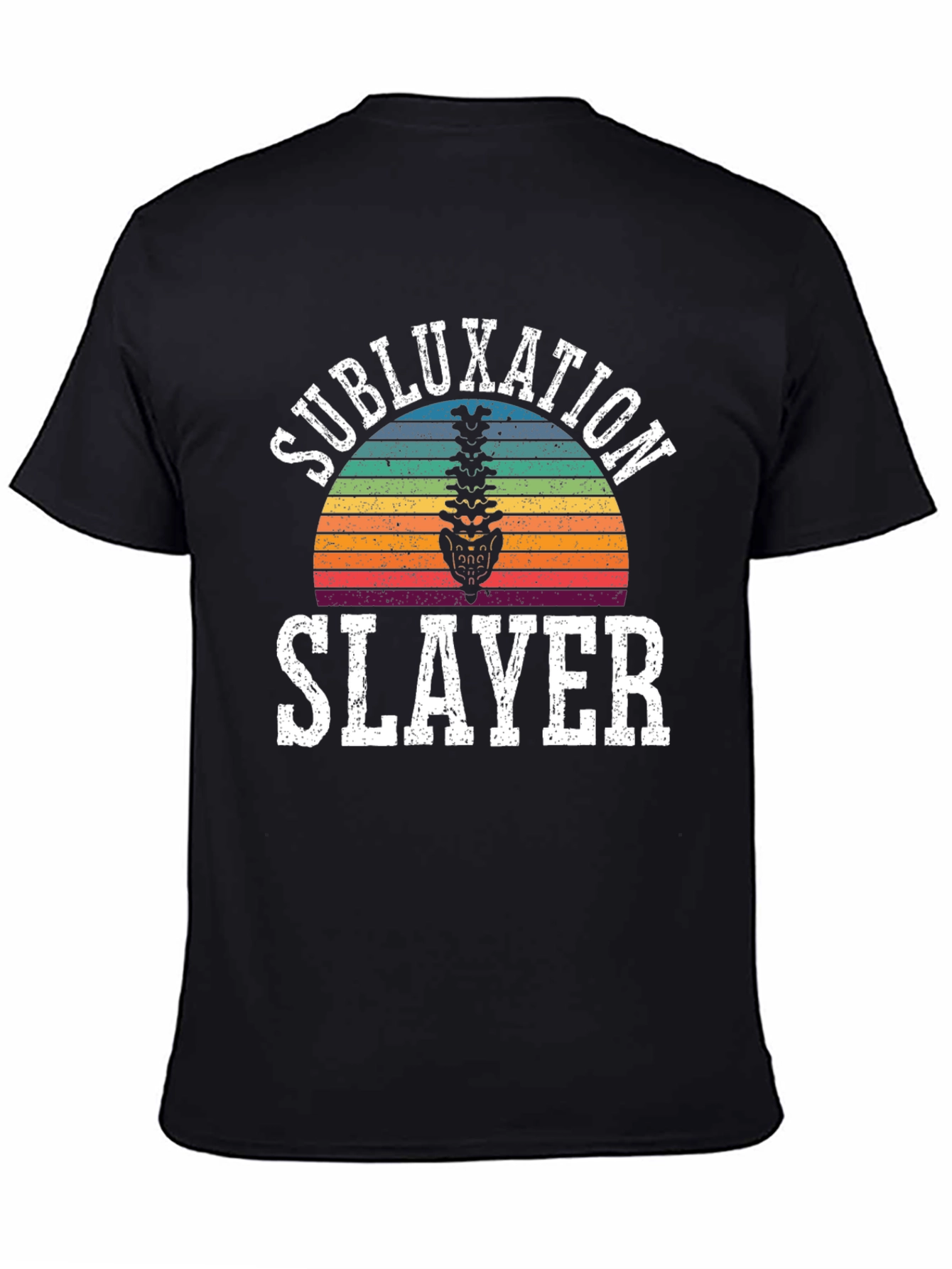 Subluxation Slayer T-Shirt - Chiropractic Spine Tee