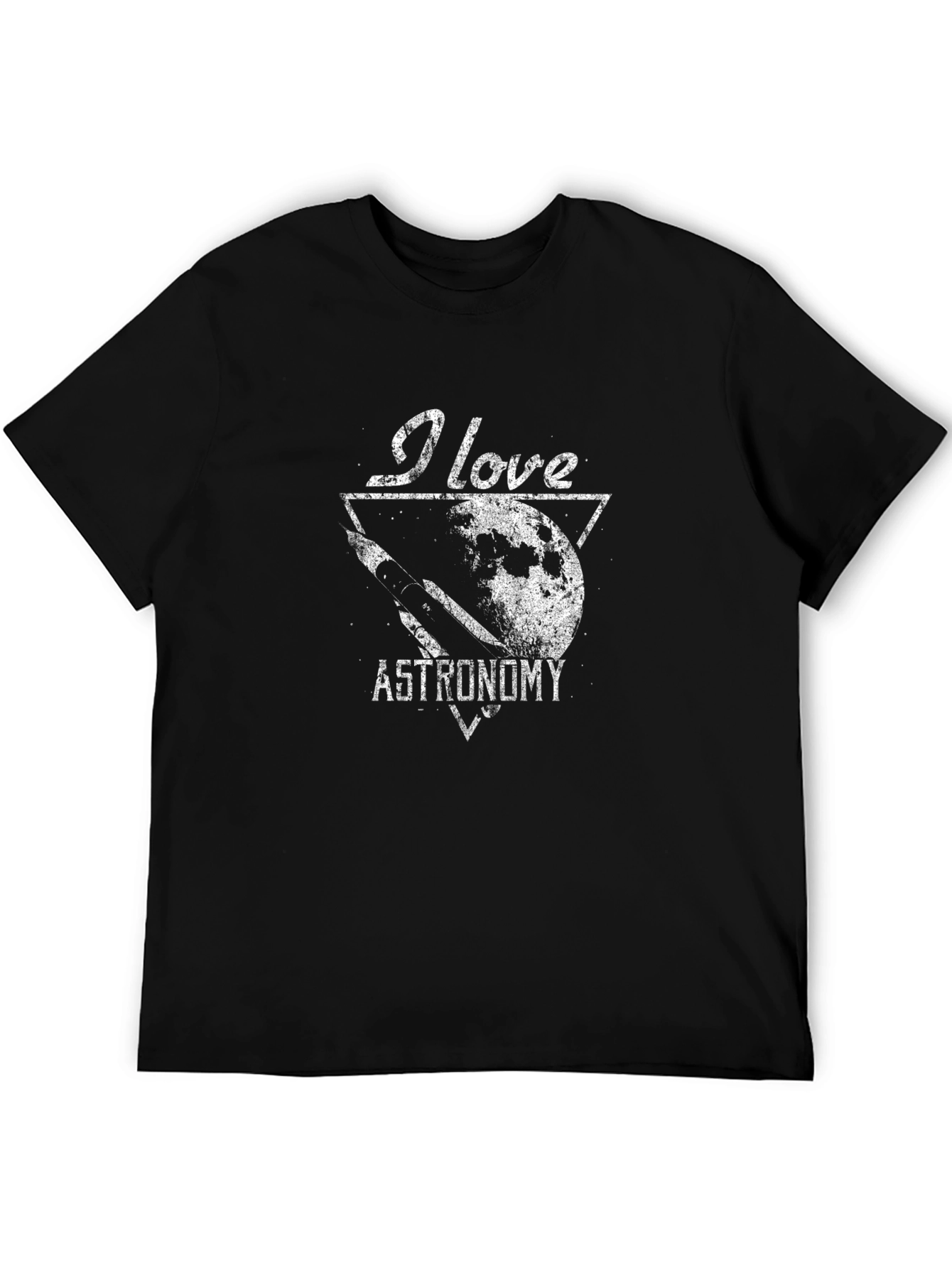 I Love Astronomy Black T-Shirt