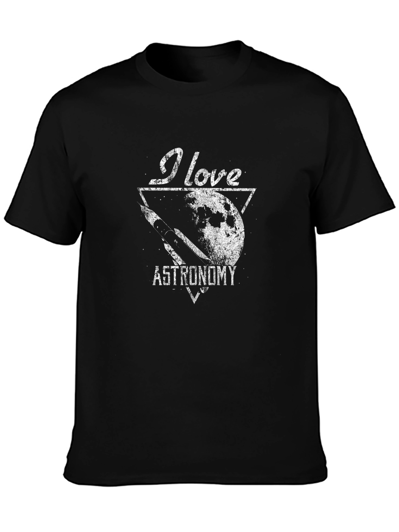 I Love Astronomy Black T-Shirt