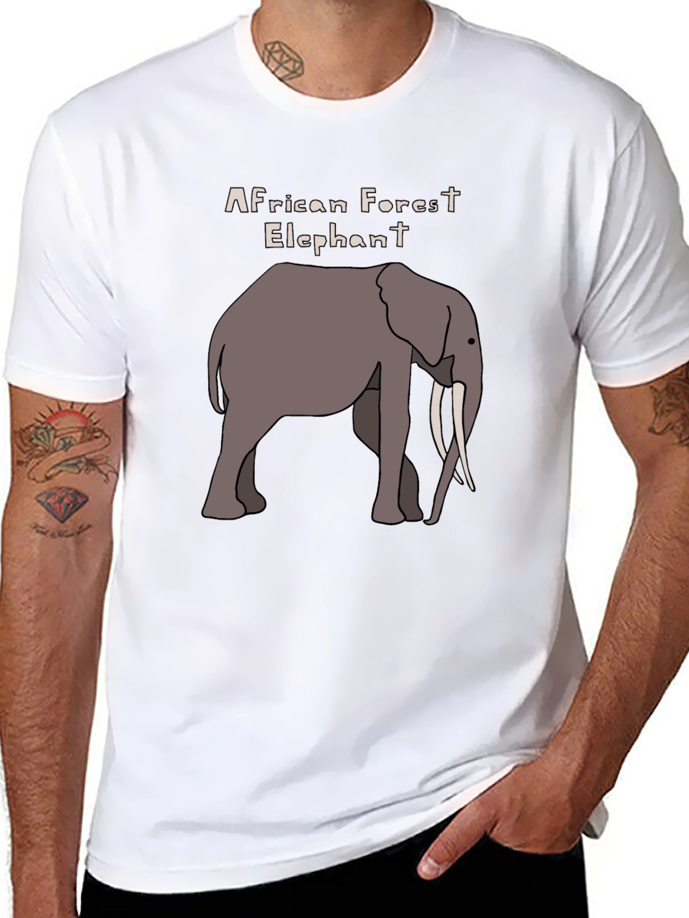 African Forest Elephant Graphic T-Shirt