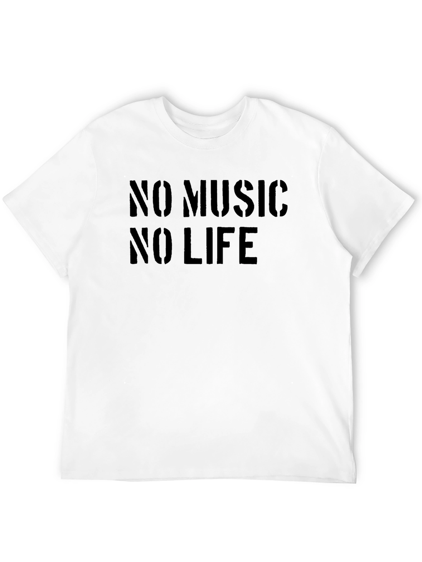 No Music No Life Black Graphic T-Shirt