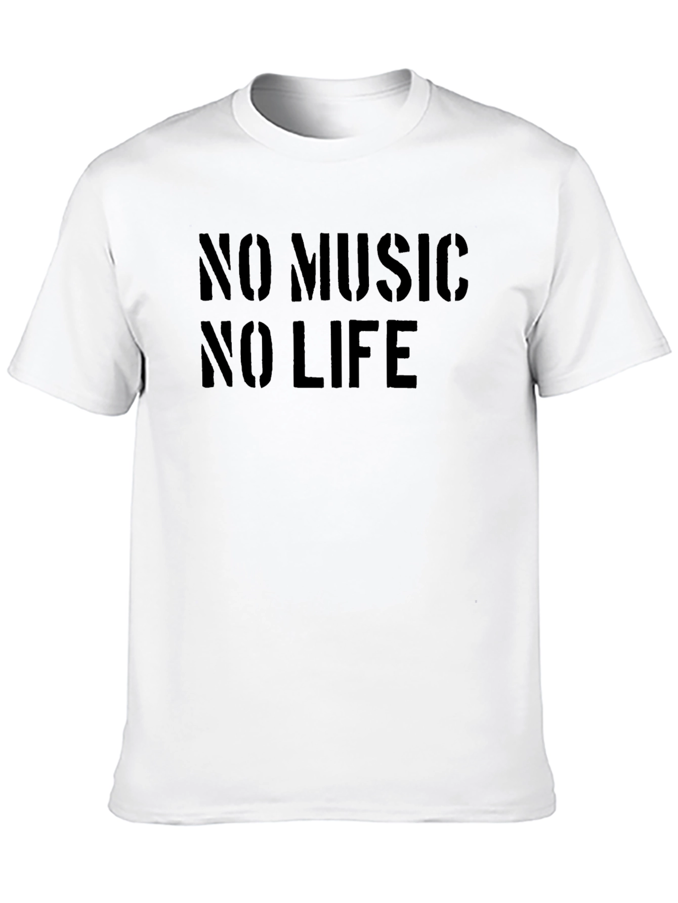 No Music No Life Black Graphic T-Shirt
