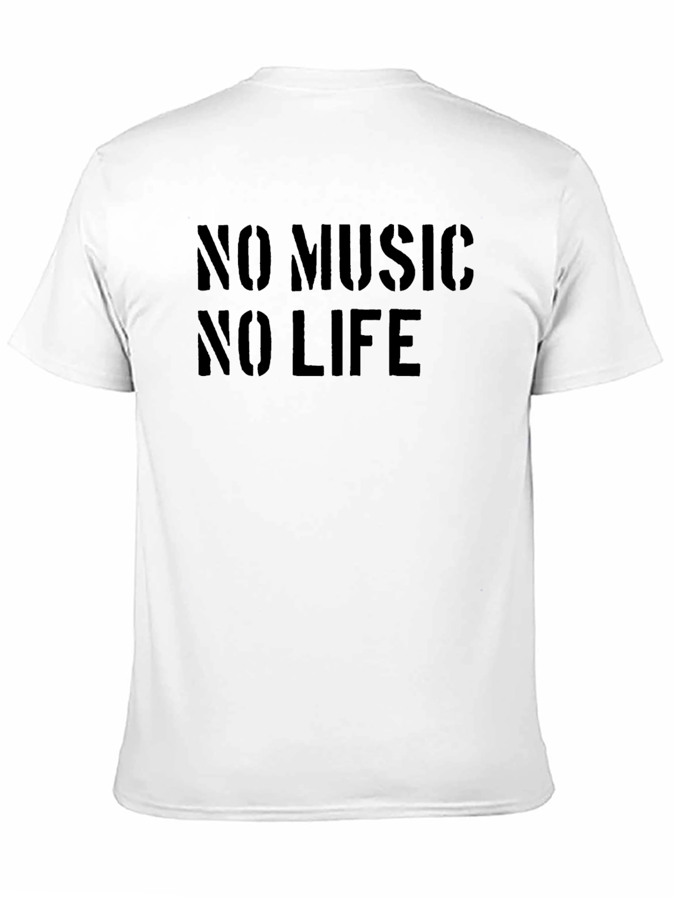 No Music No Life Black Graphic T-Shirt