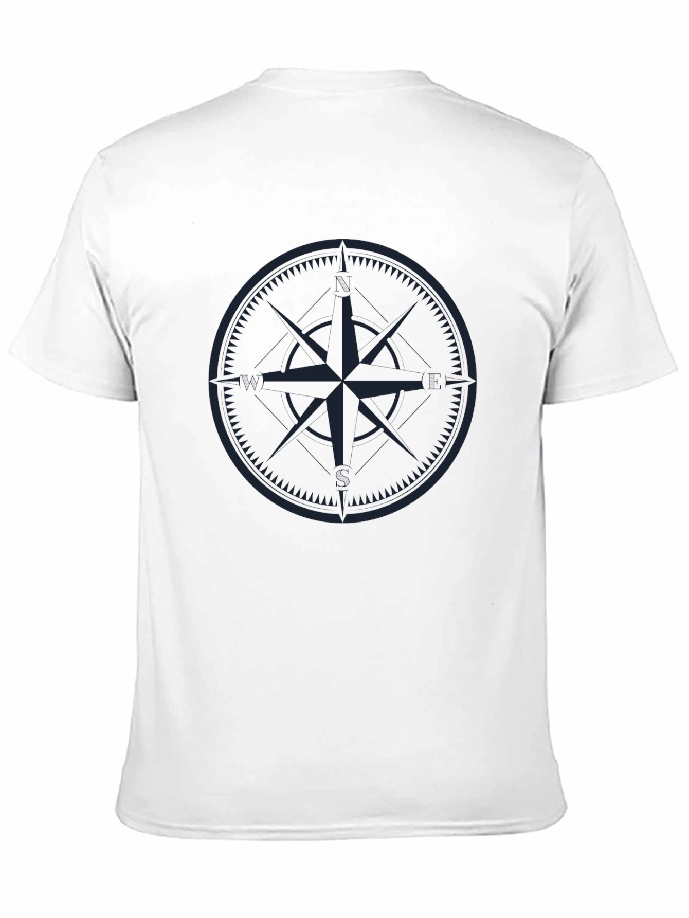 Nautical Compass Graphic T-Shirt - Black