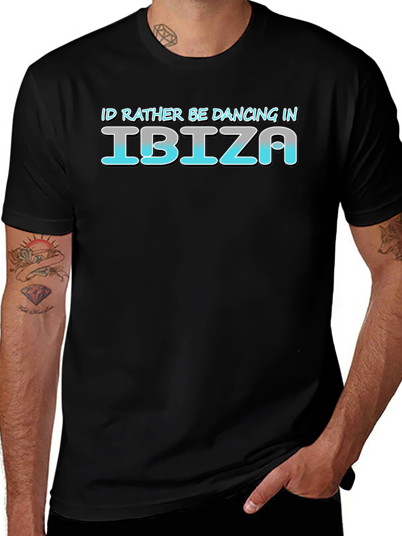 Ibiza Dancing T-Shirt - Mens Black Tee