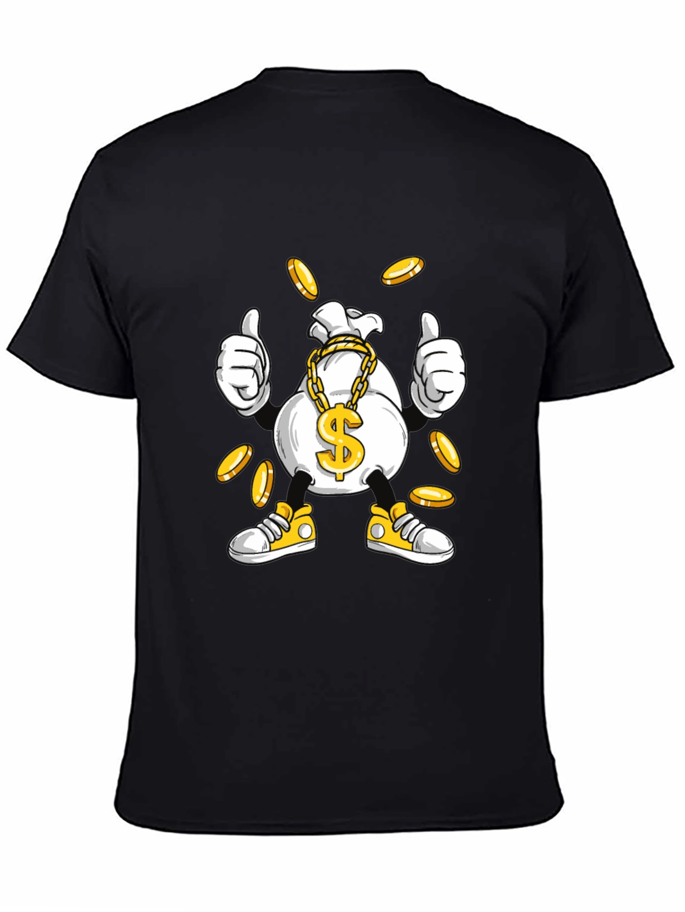 Money Bag Cartoon Graphic T-Shirt