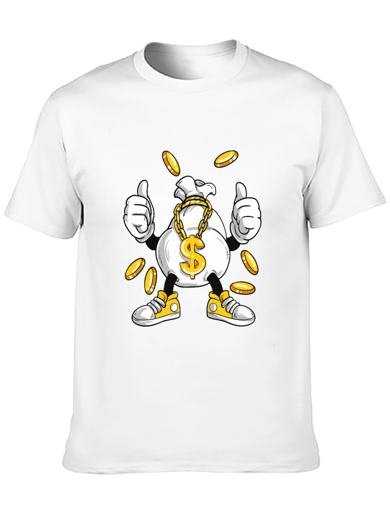Money Bag Cartoon Graphic T-Shirt