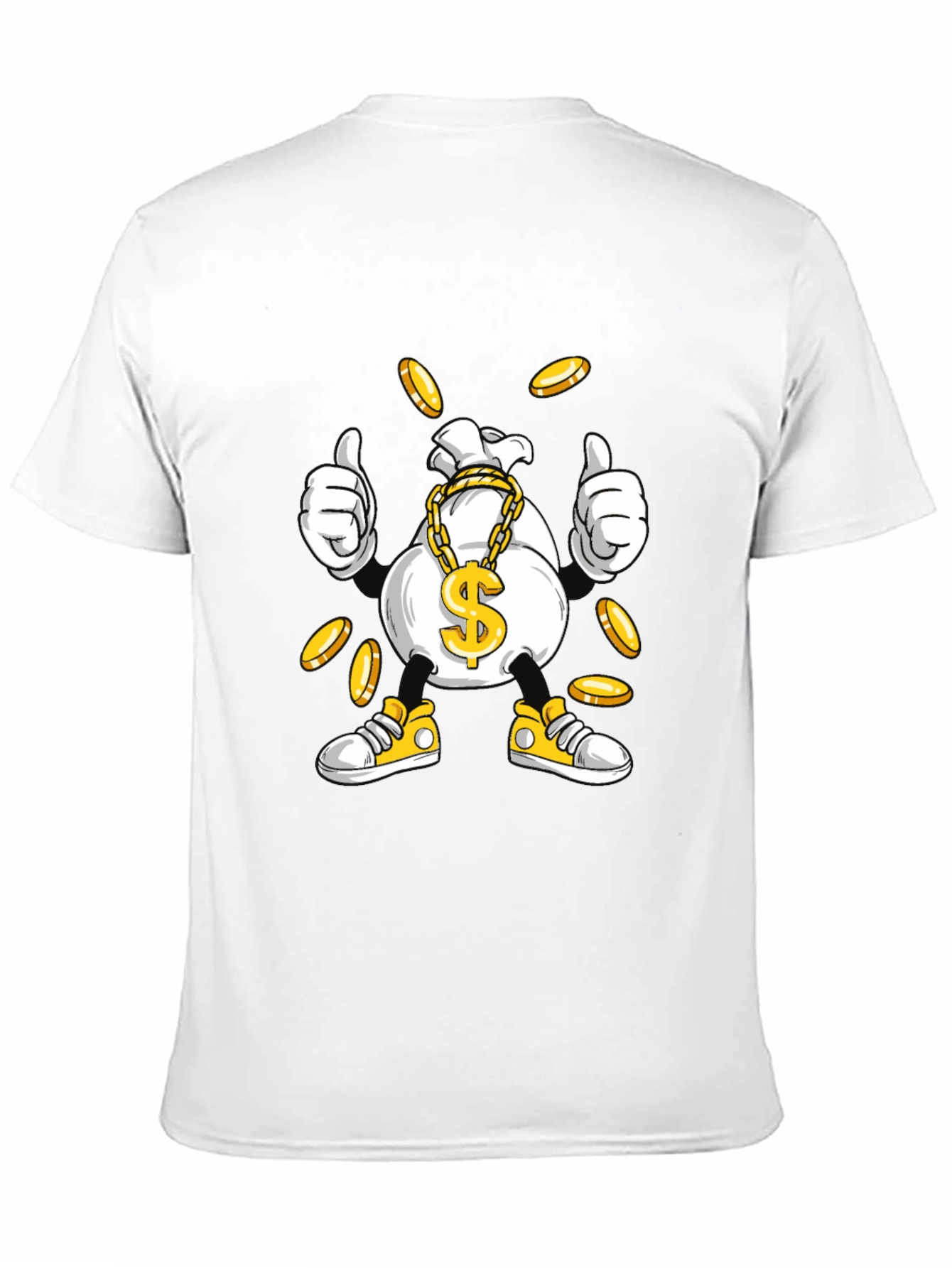 Money Bag Cartoon Graphic T-Shirt