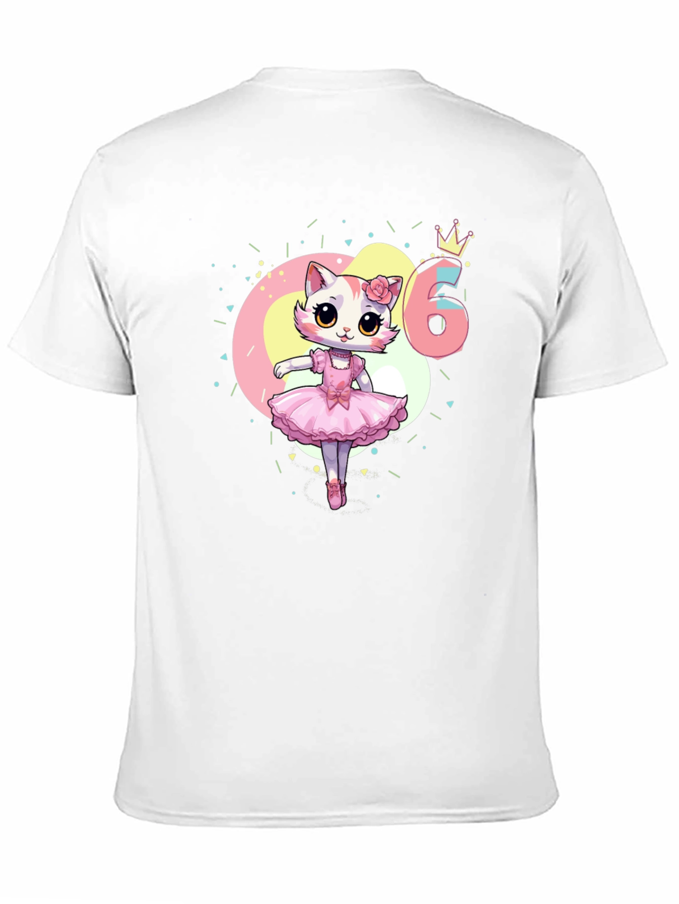 Cute Kitty Ballerina 6th Birthday T-Shirt