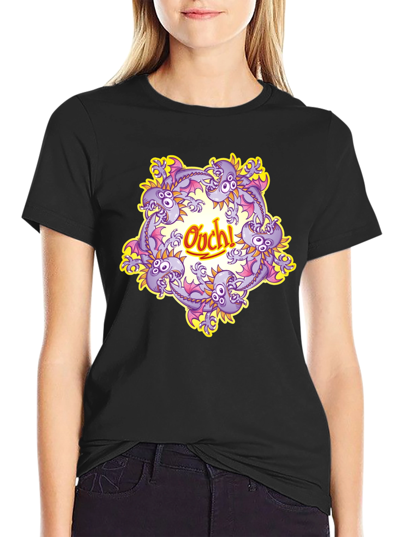 Ouch! Dragon T-Shirt - Black