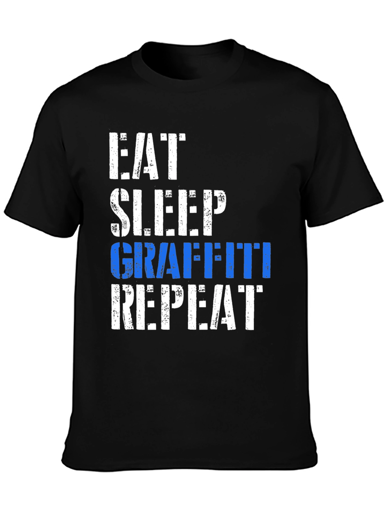 Eat Sleep Graffiti Repeat Graphic Tee