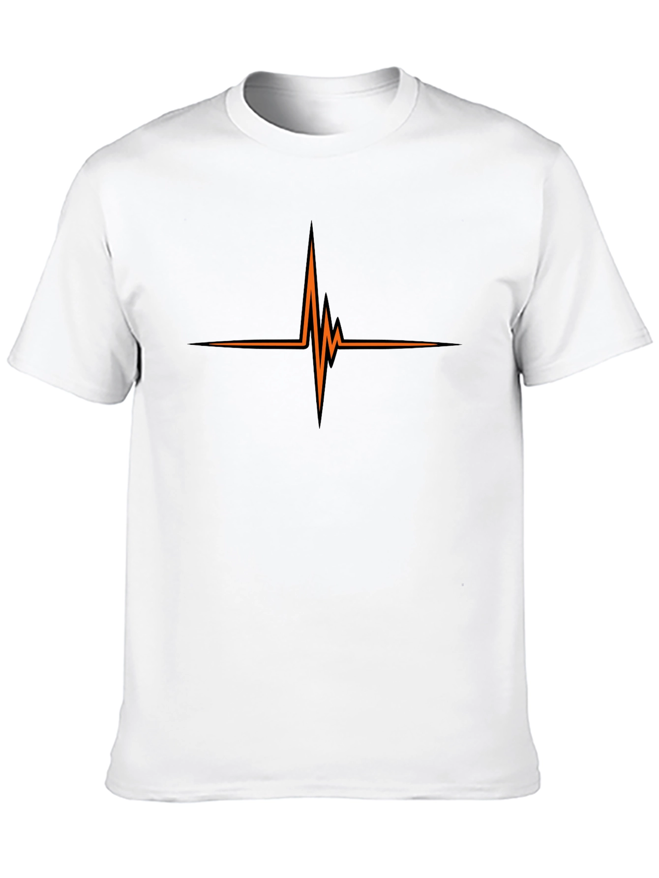 Heartbeat Graphic Mens Black T-Shirt