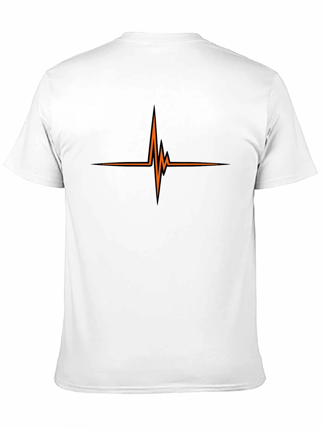 Heartbeat Graphic Mens Black T-Shirt