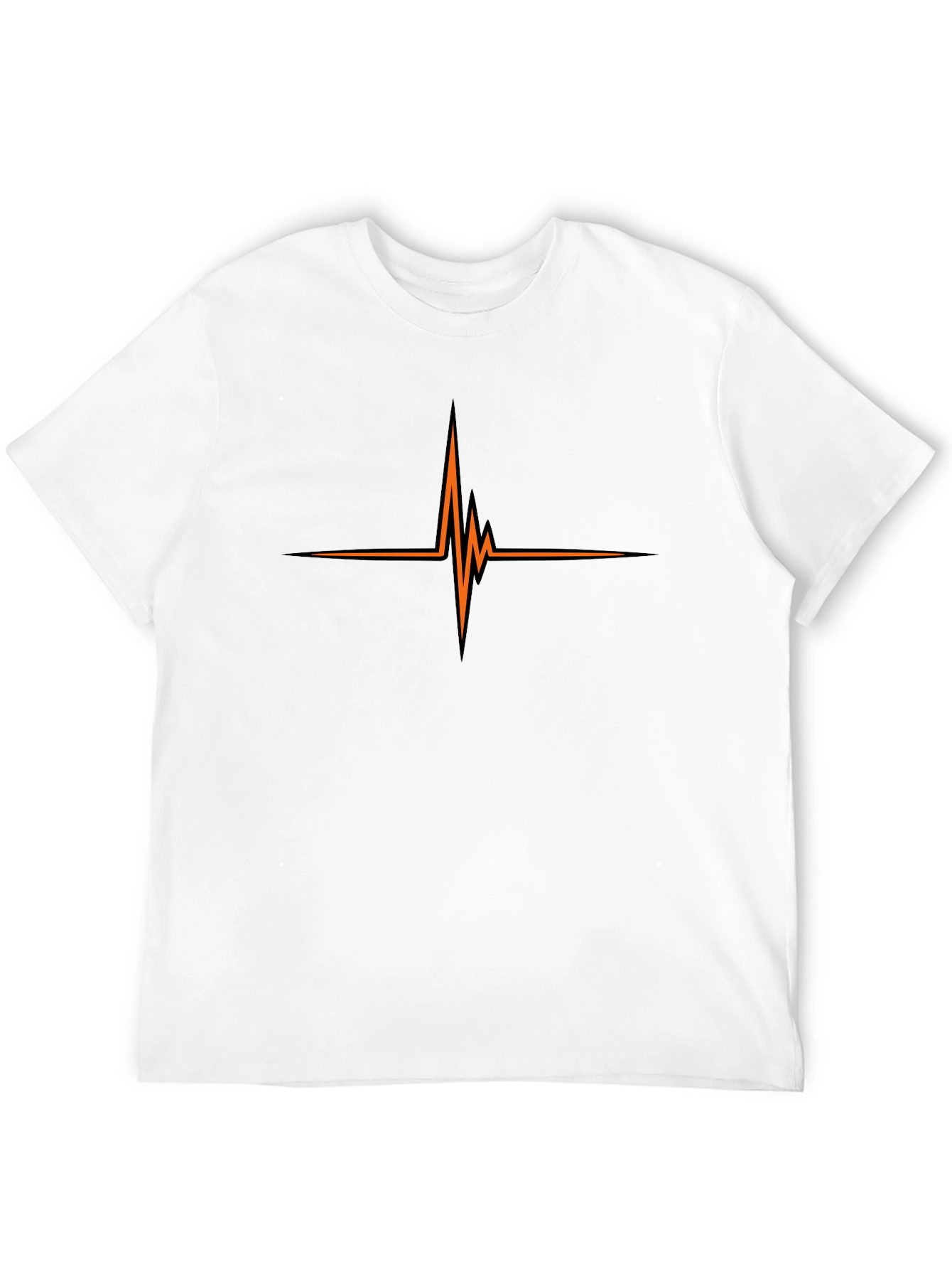 Heartbeat Graphic Mens Black T-Shirt