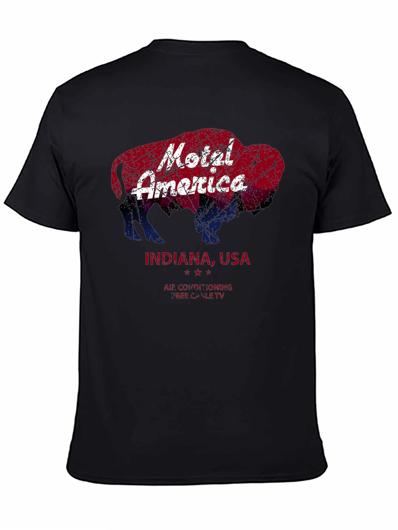 Motel America Bison Indiana USA T-Shirt