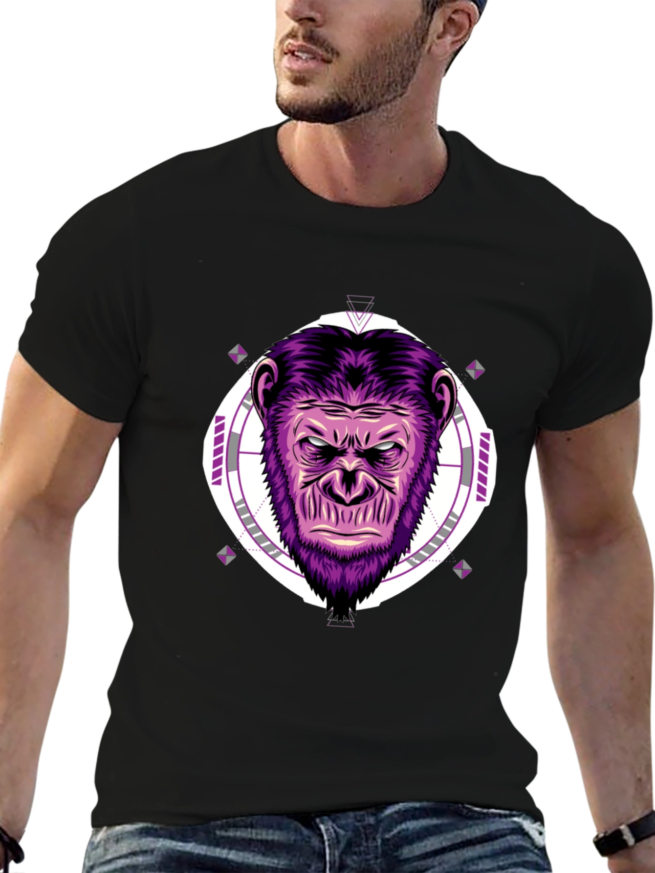 Purple Ape Graphic Tee - Modern Streetwear