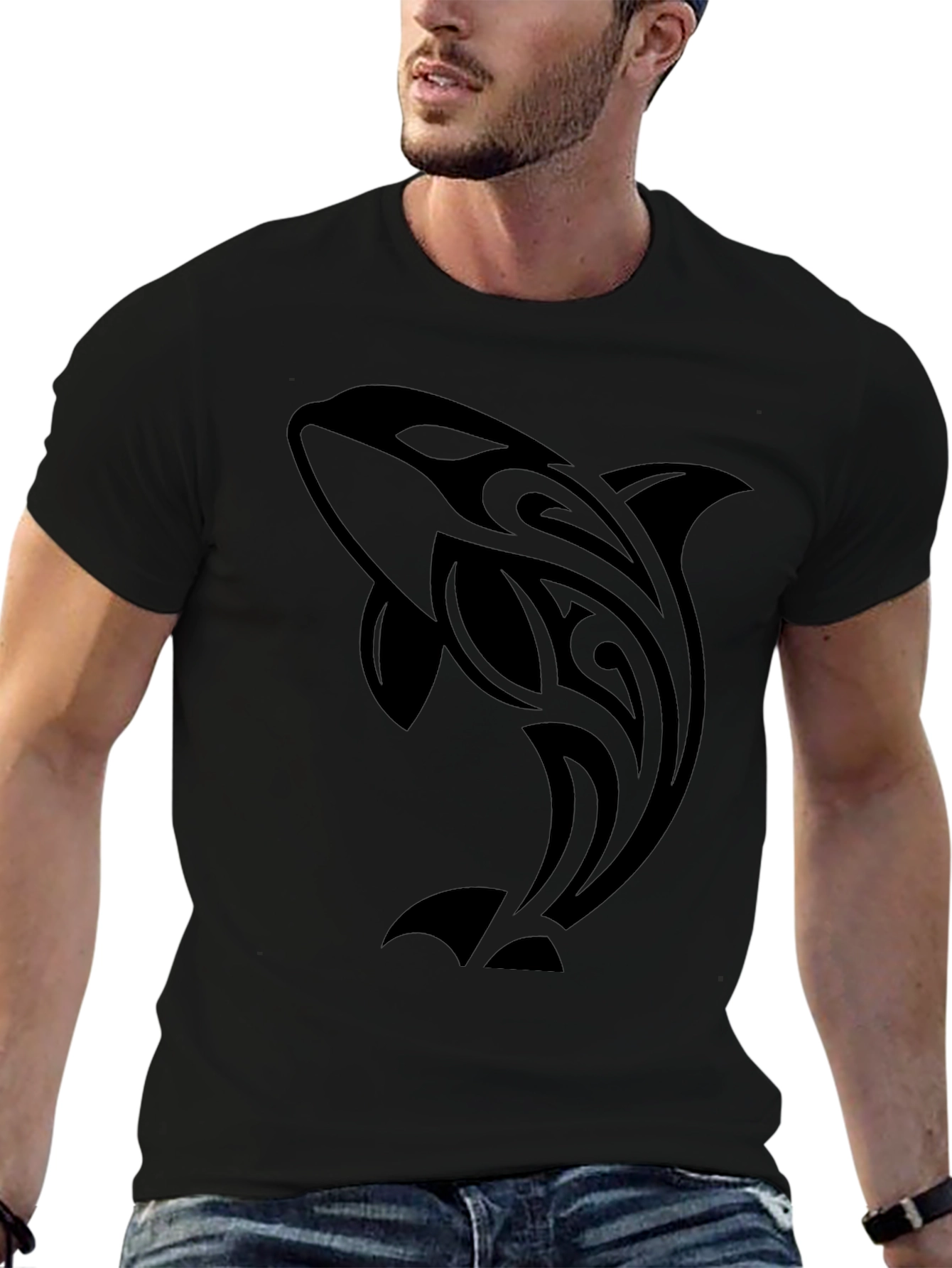 Tribal Orca Graphic T-Shirt