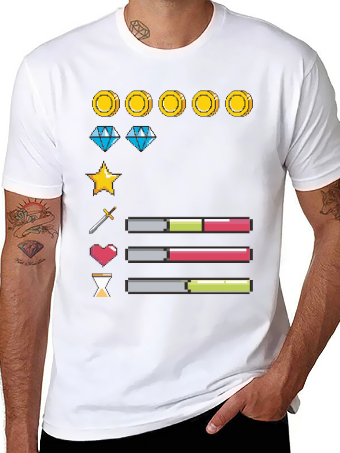 Gamer Life Bar T-Shirt: Level Up Your Style!