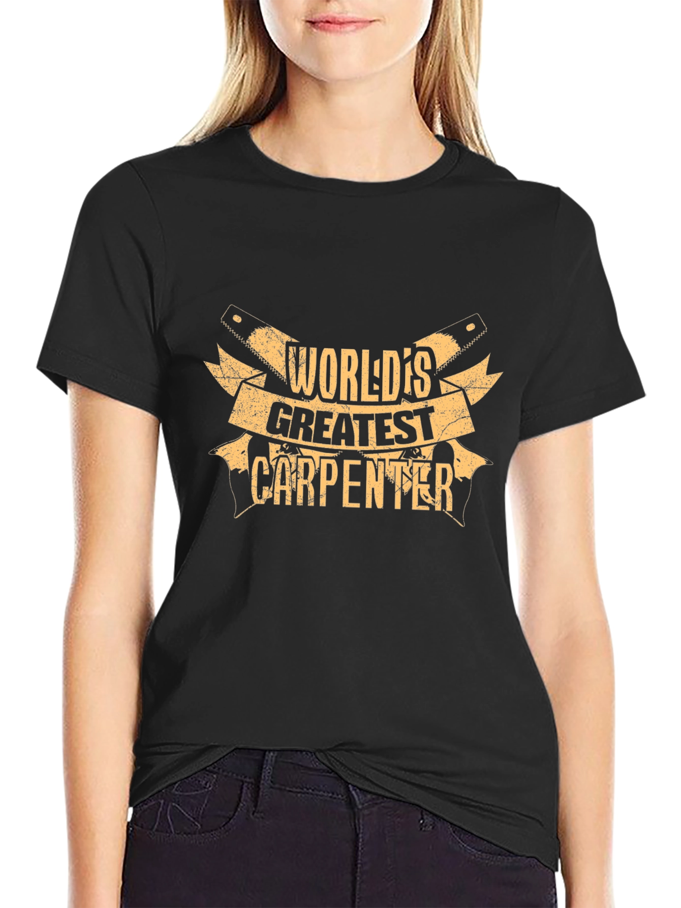 Worlds Greatest Carpenter Black T-Shirt
