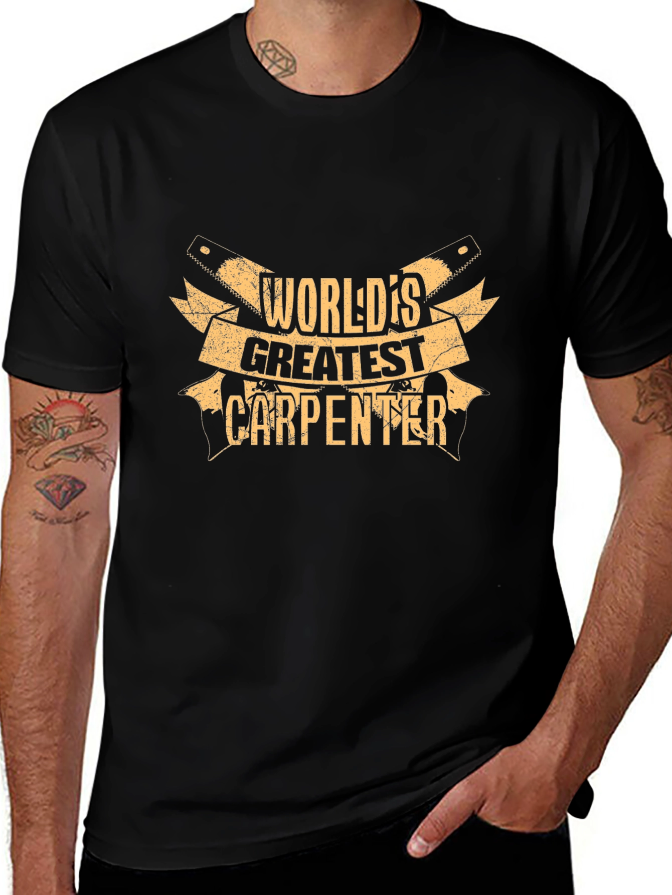Worlds Greatest Carpenter Black T-Shirt