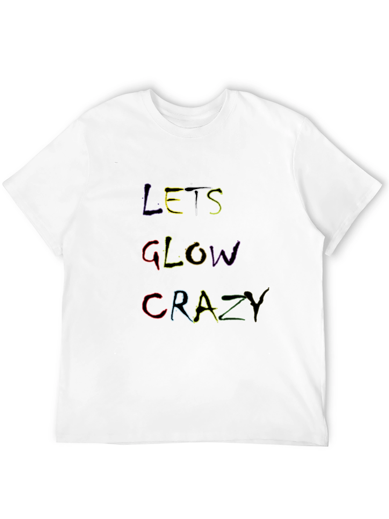 Lets Glow Crazy Black Graphic Tee