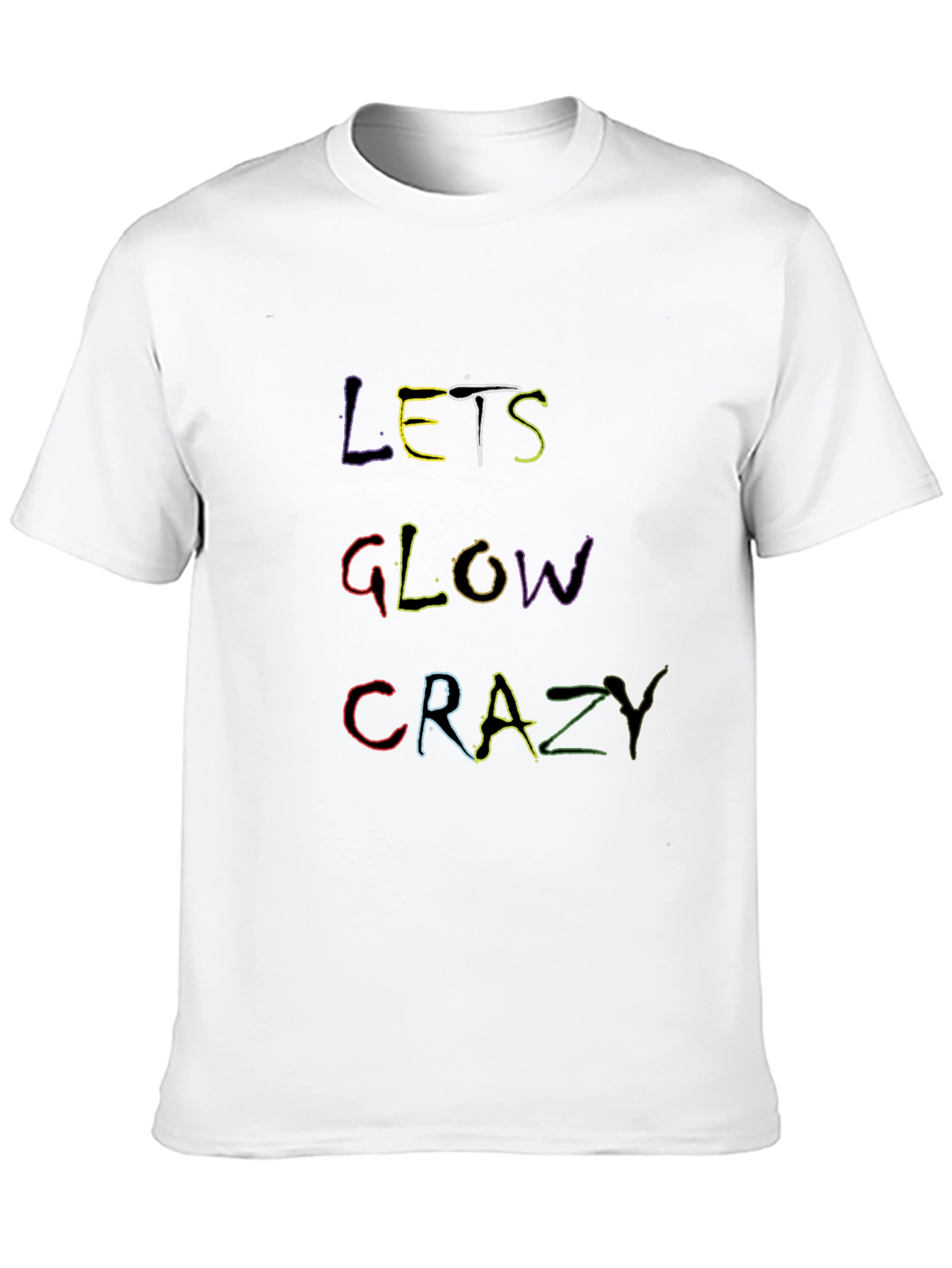 Lets Glow Crazy Black Graphic Tee