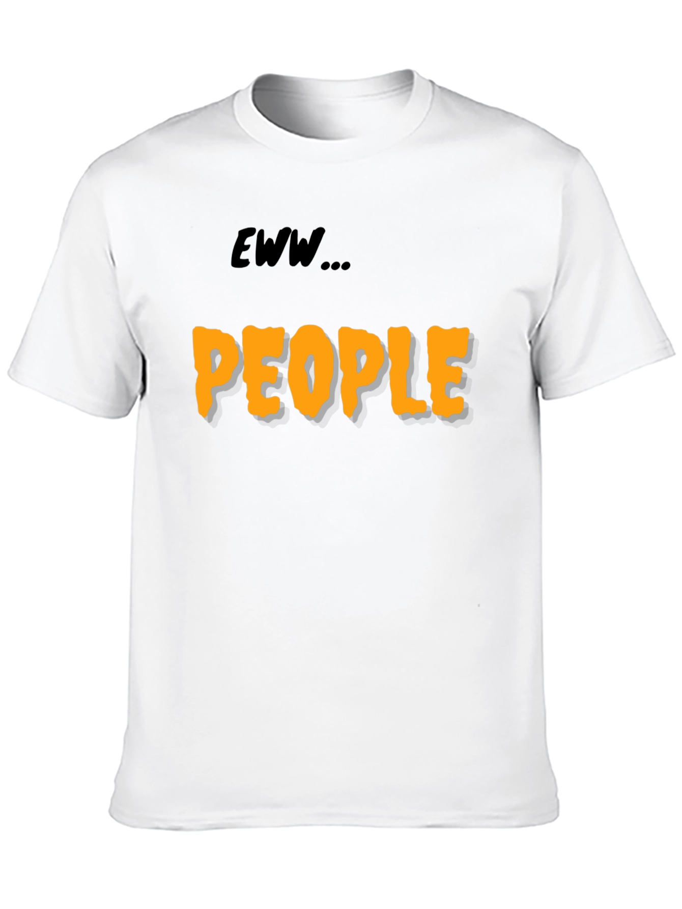 Eww People Graphic Tee - Black Cotton Comfort