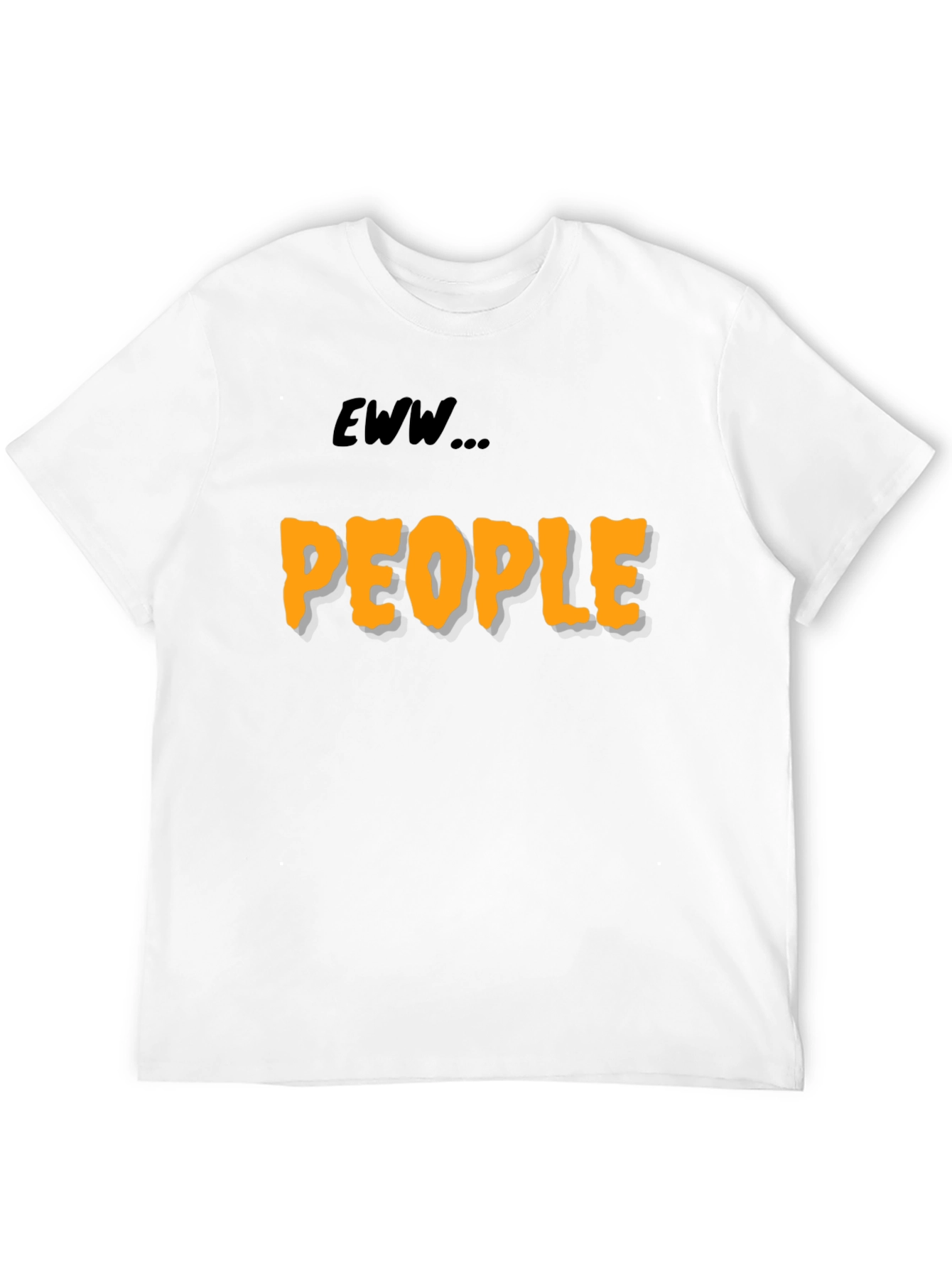 Eww People Graphic Tee - Black Cotton Comfort
