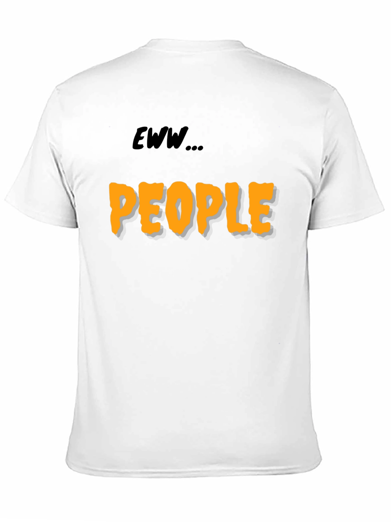 Eww People Graphic Tee - Black Cotton Comfort