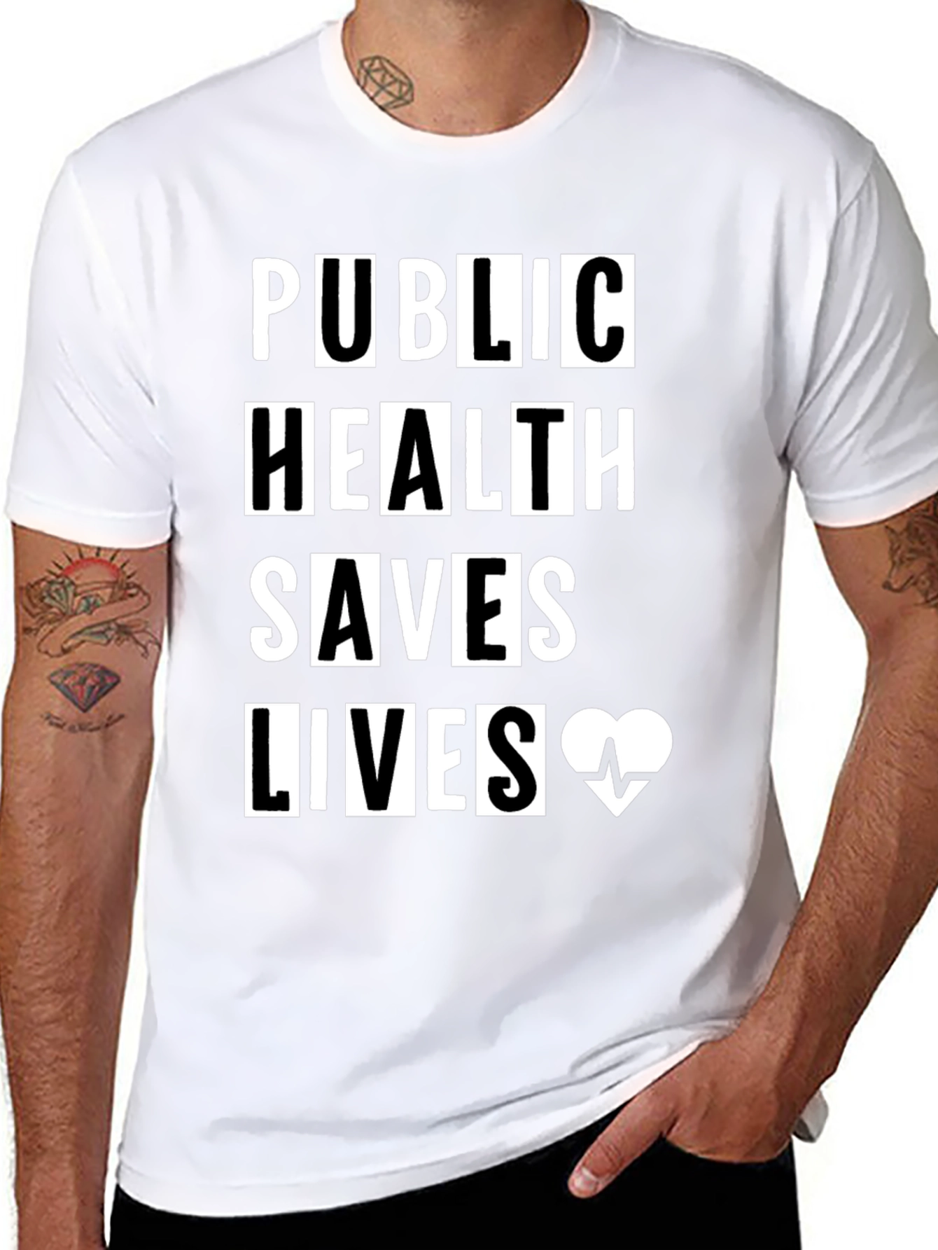 Public Health Saves Lives Graphic T-Shirt