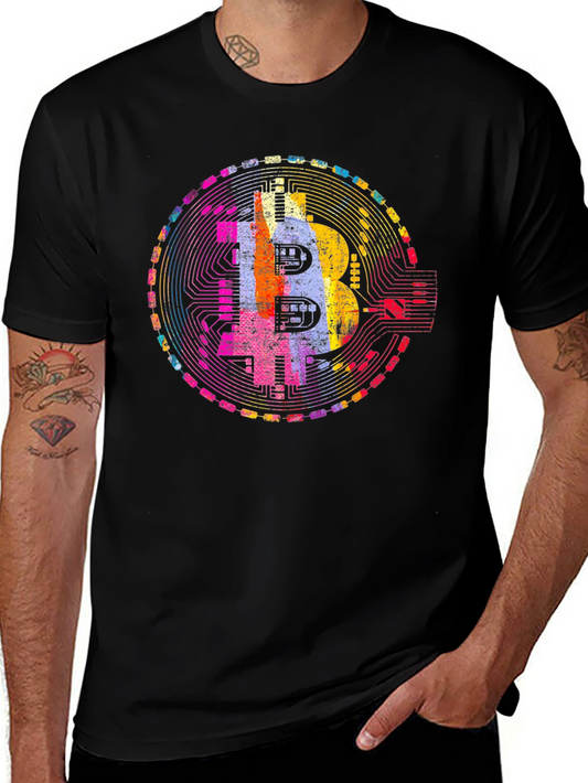 Bitcoin Art Graphic Tee - Crypto Enthusiast T-Shirt