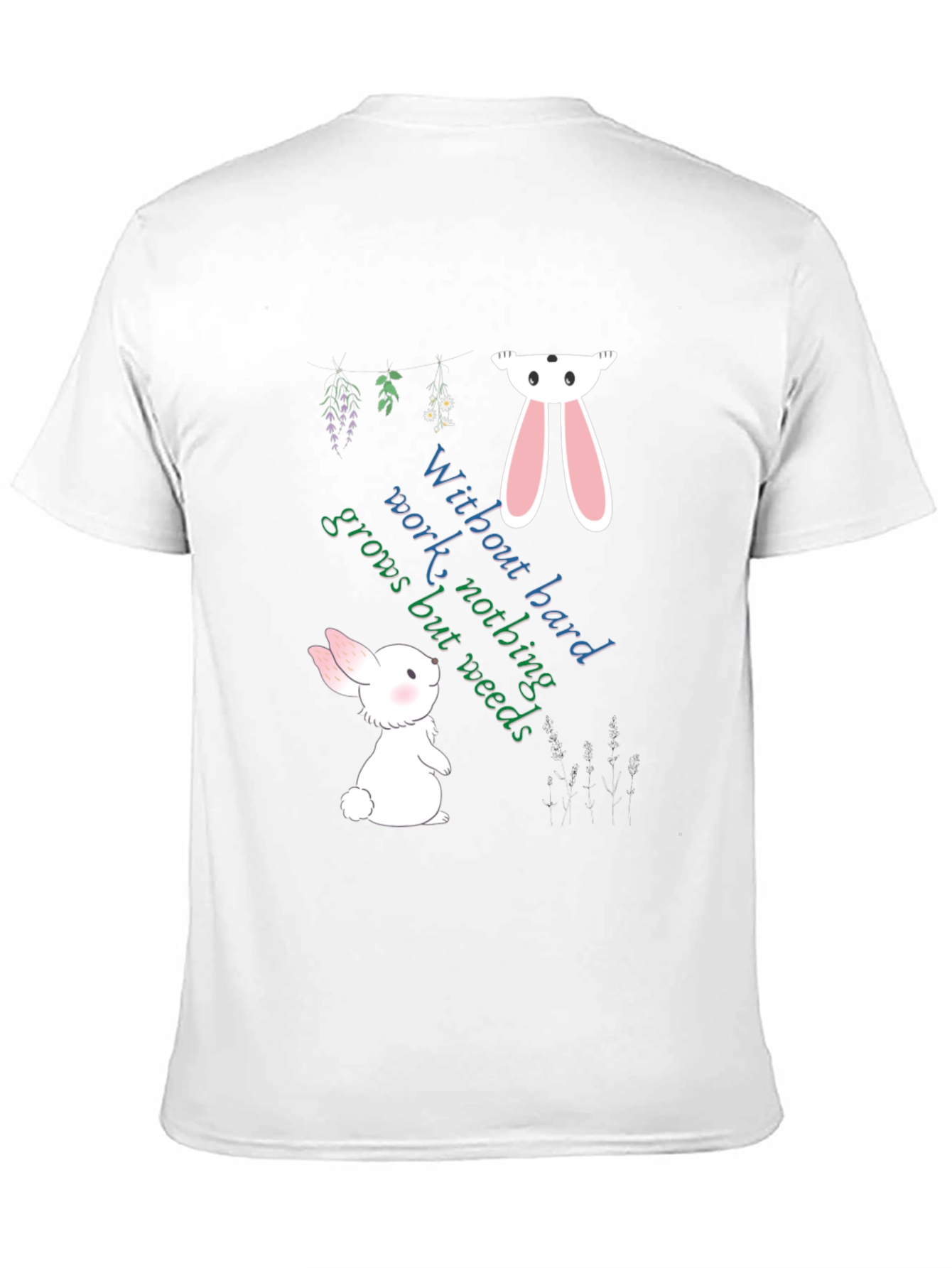 Whimsical Rabbit Graphic Tee - Hard Work Apparel