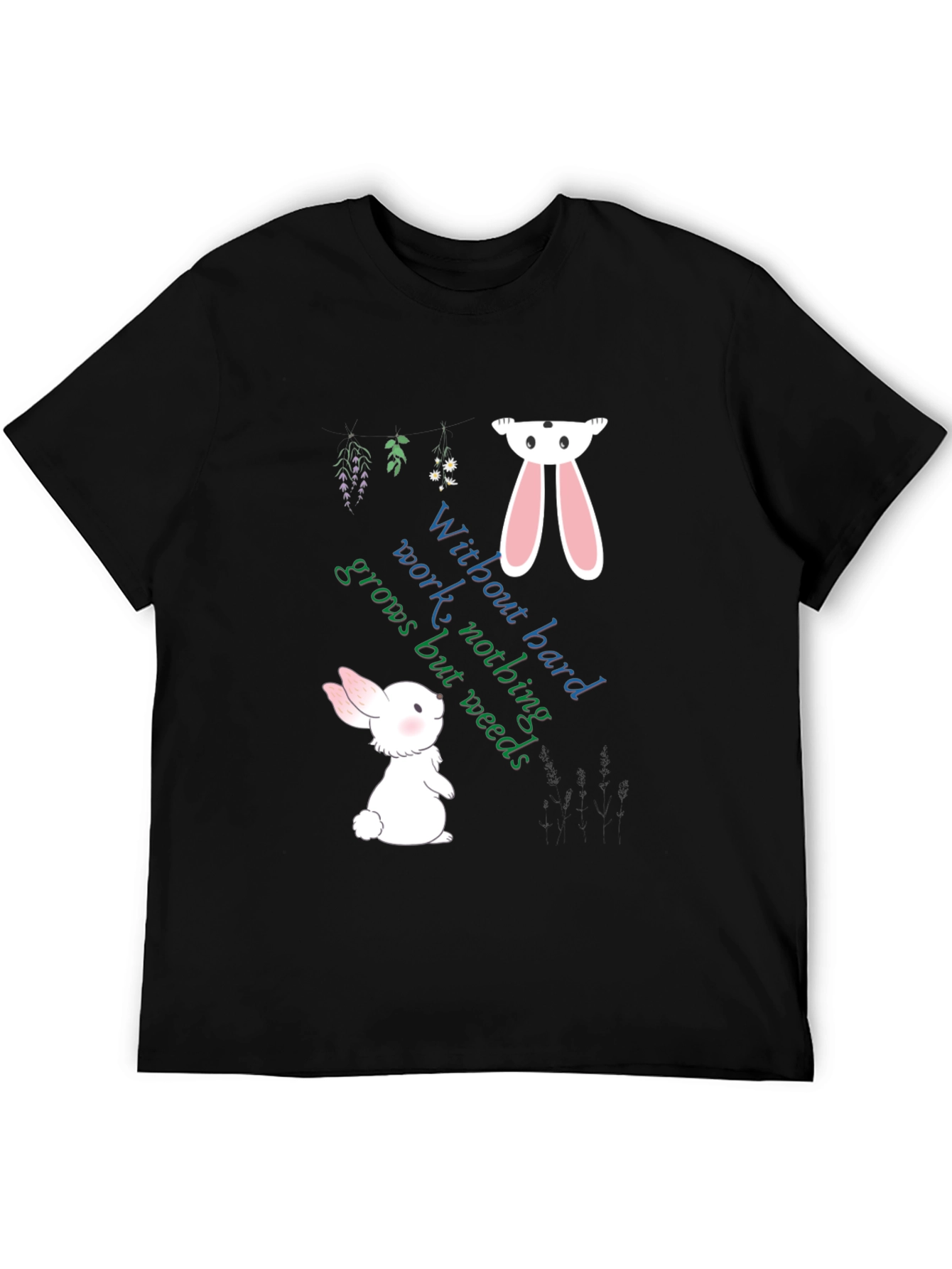 Whimsical Rabbit Graphic Tee - Hard Work Apparel