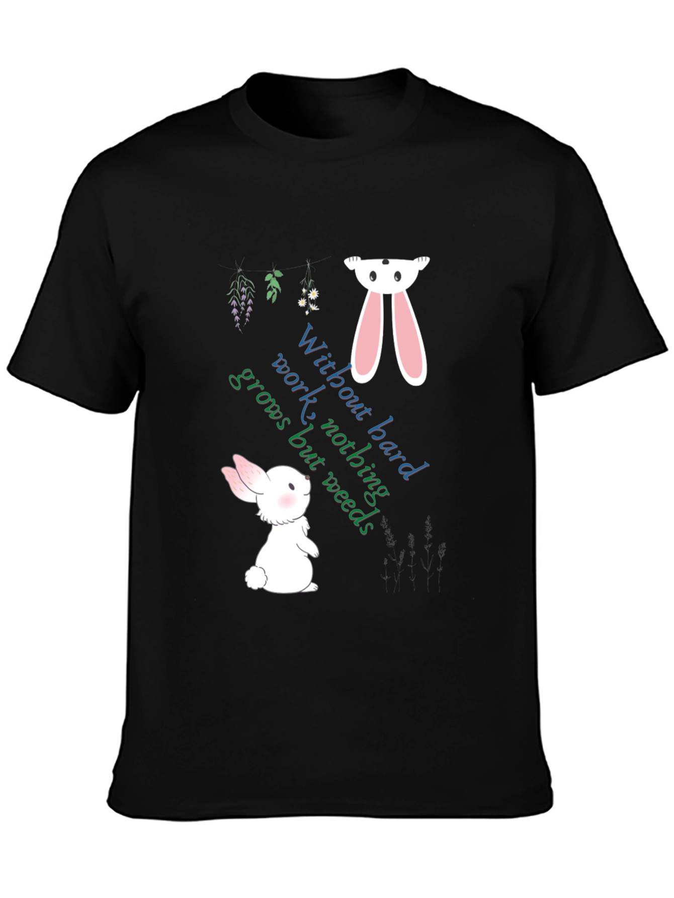 Whimsical Rabbit Graphic Tee - Hard Work Apparel