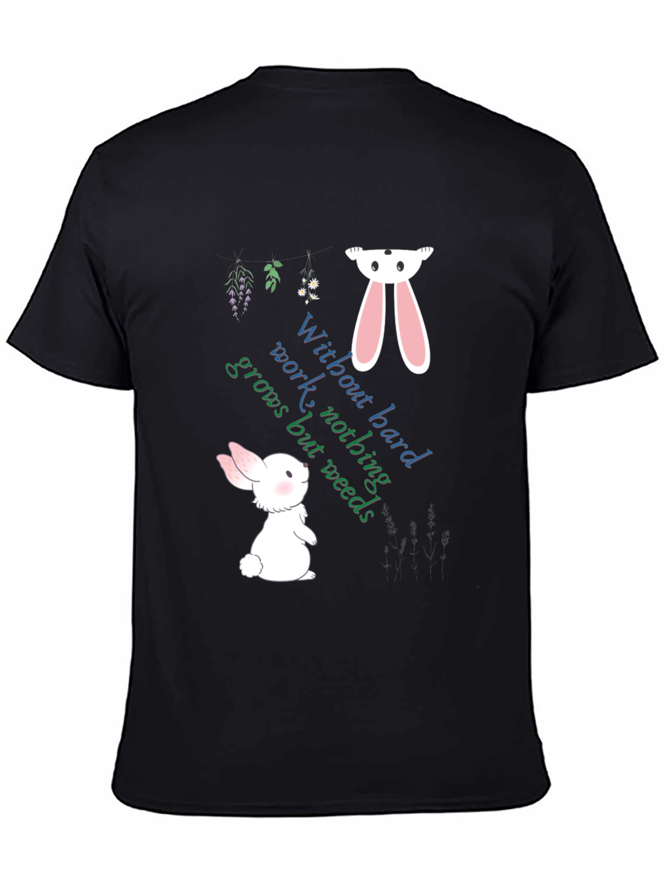 Whimsical Rabbit Graphic Tee - Hard Work Apparel
