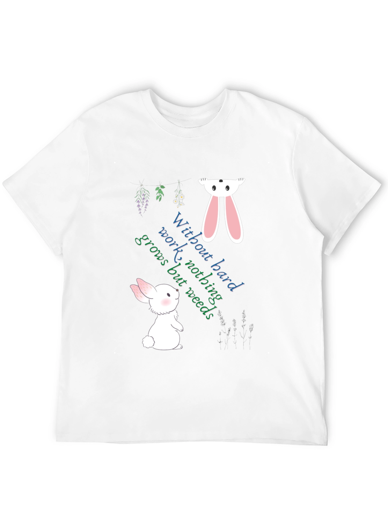 Whimsical Rabbit Graphic Tee - Hard Work Apparel