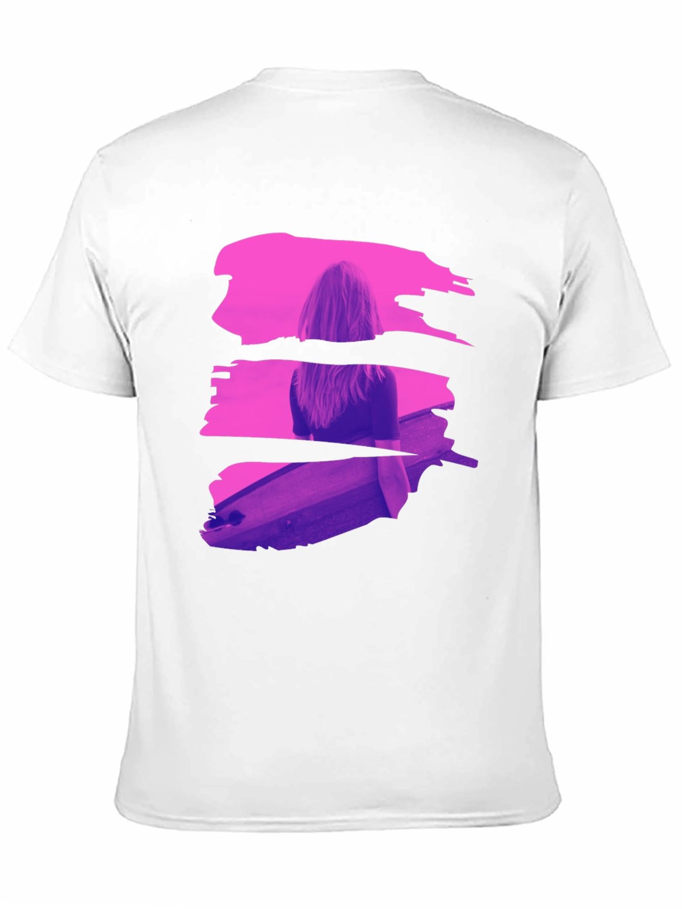 Abstract Brushstroke Graphic Black T-Shirt