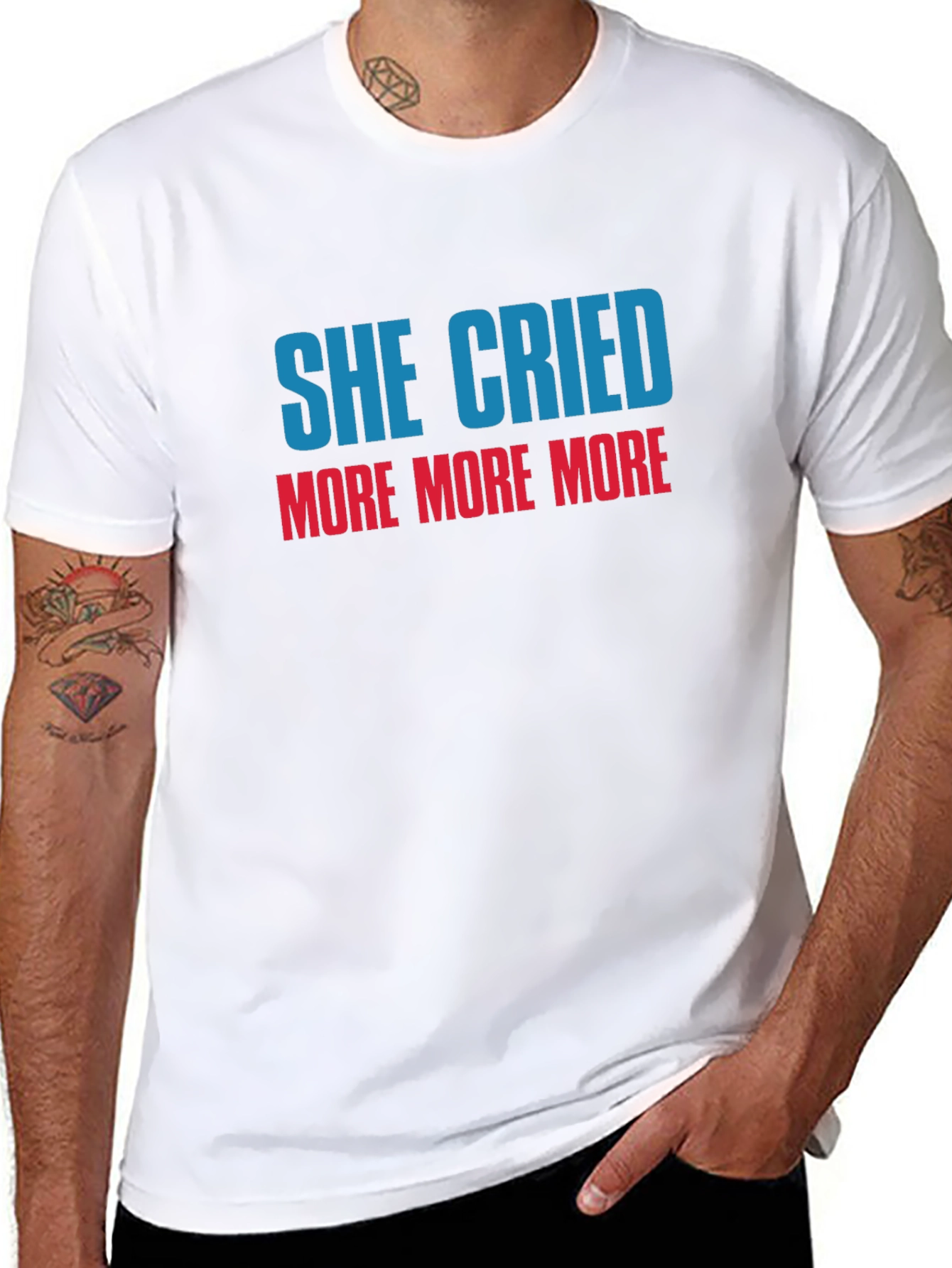 She Cried More T-Shirt - Stylish Graphic Tee