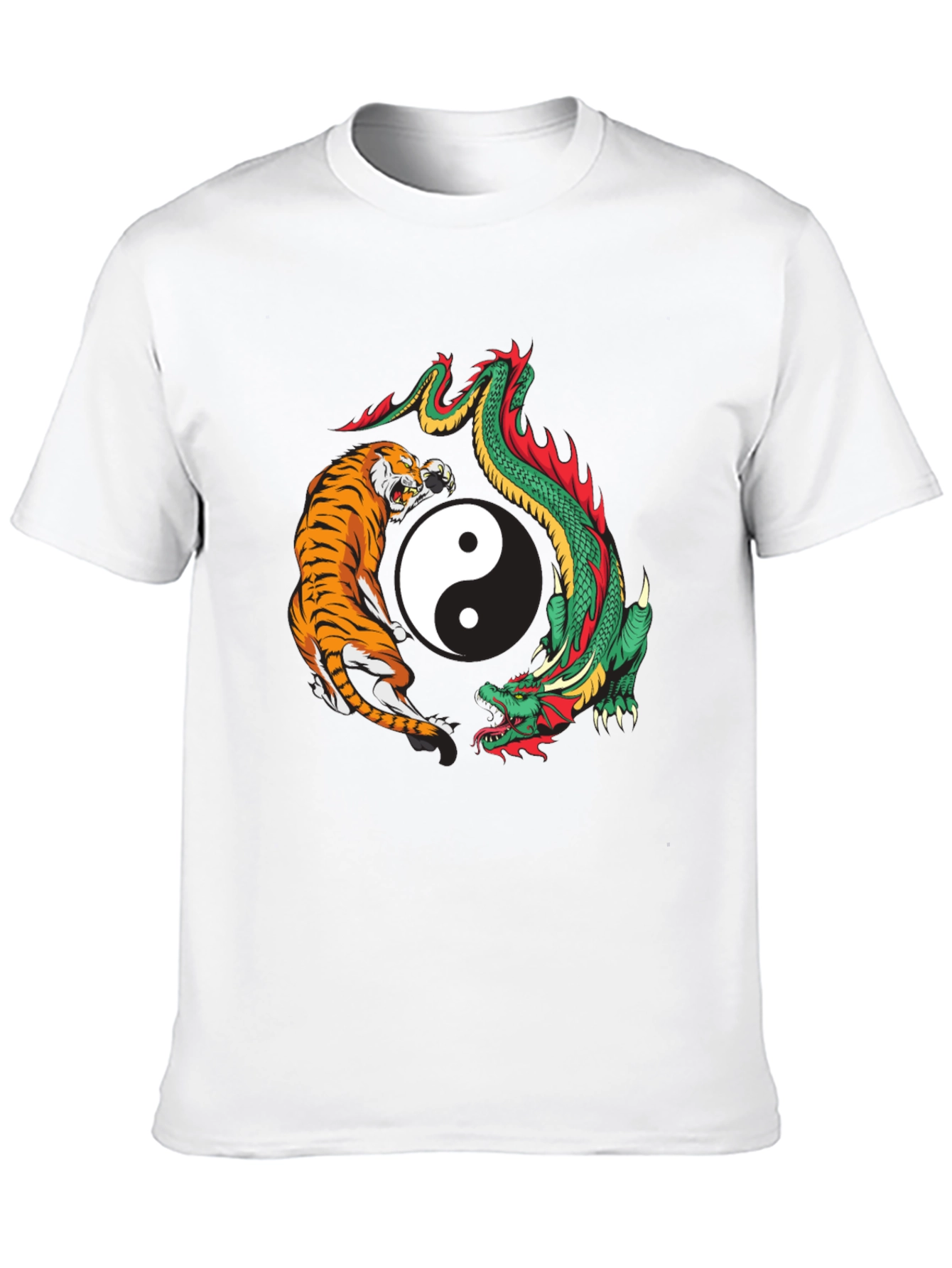 Yin Yang Tiger Dragon Graphic Tee