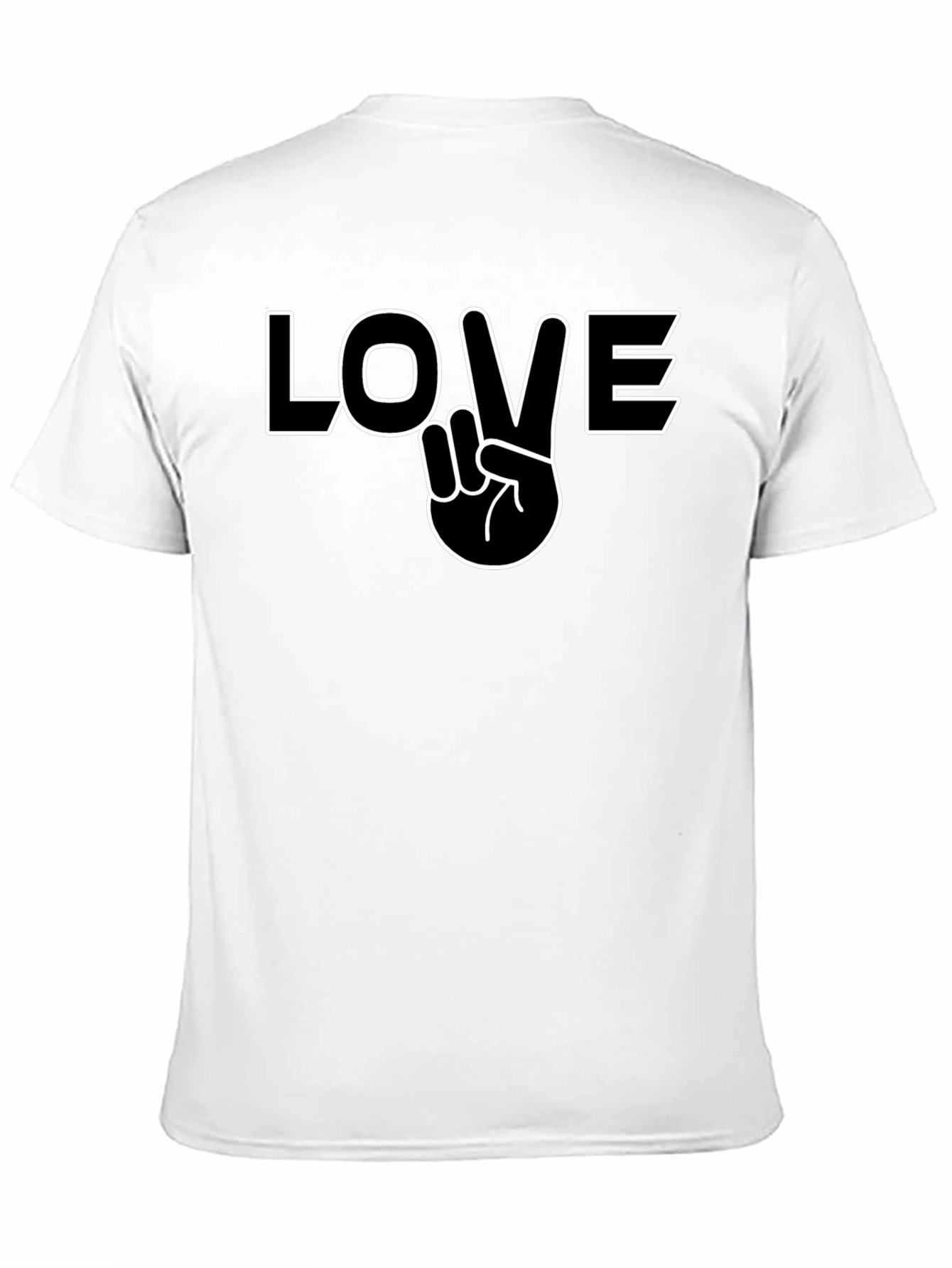 Peace & Love Graphic Tee - Stylish Black T-Shirt