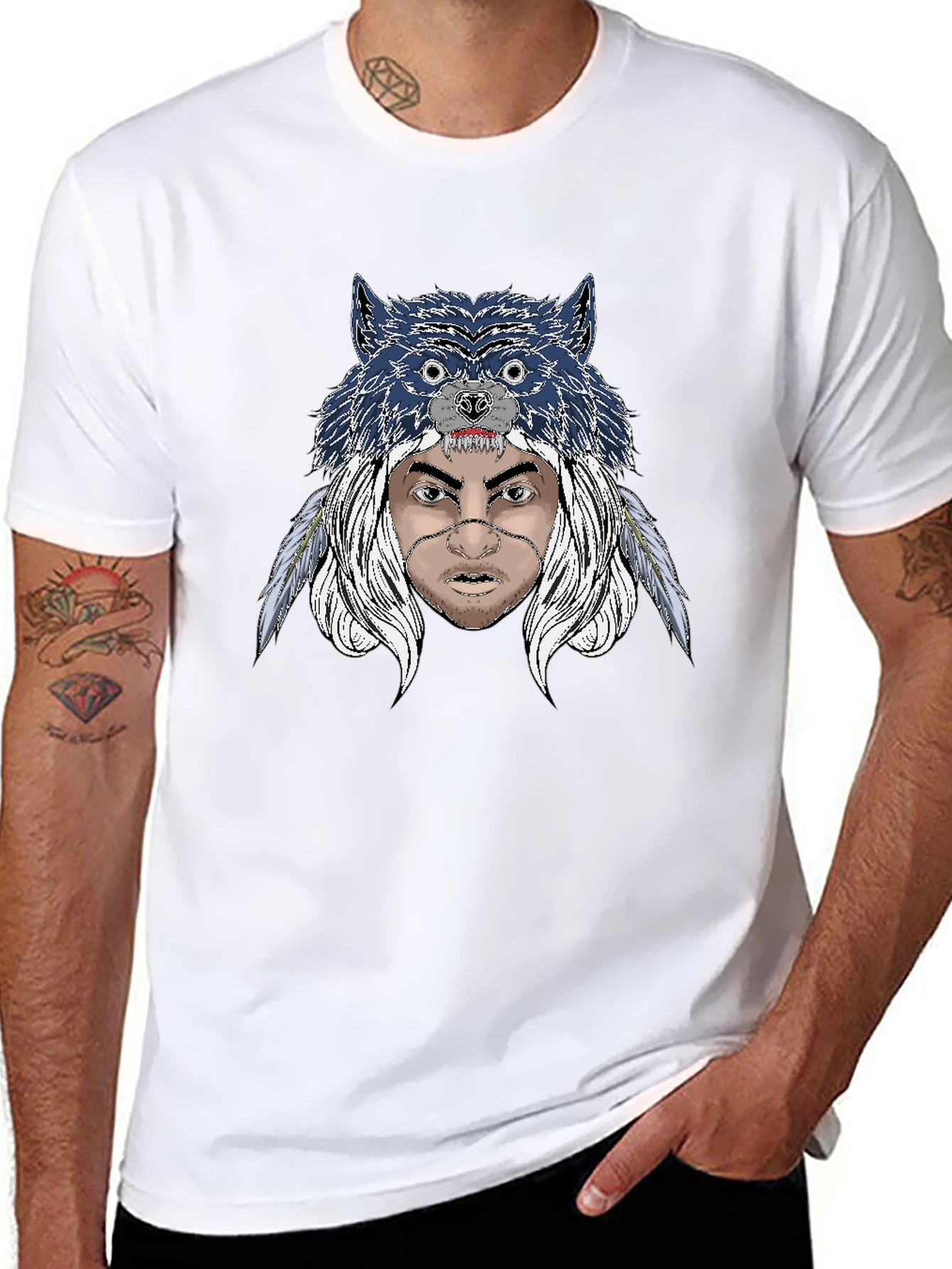 Wolf Headdress Graphic T-Shirt