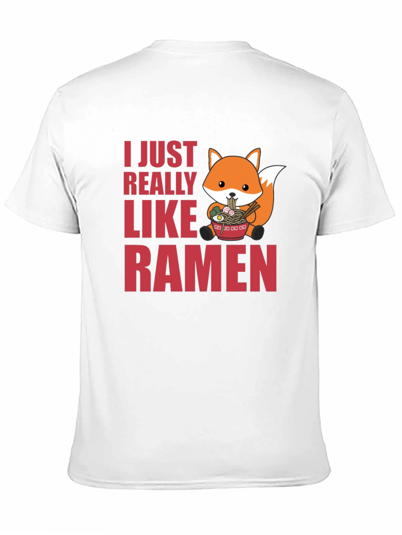 Ramen Lover Graphic Tee - Cute Fox Ramen Design