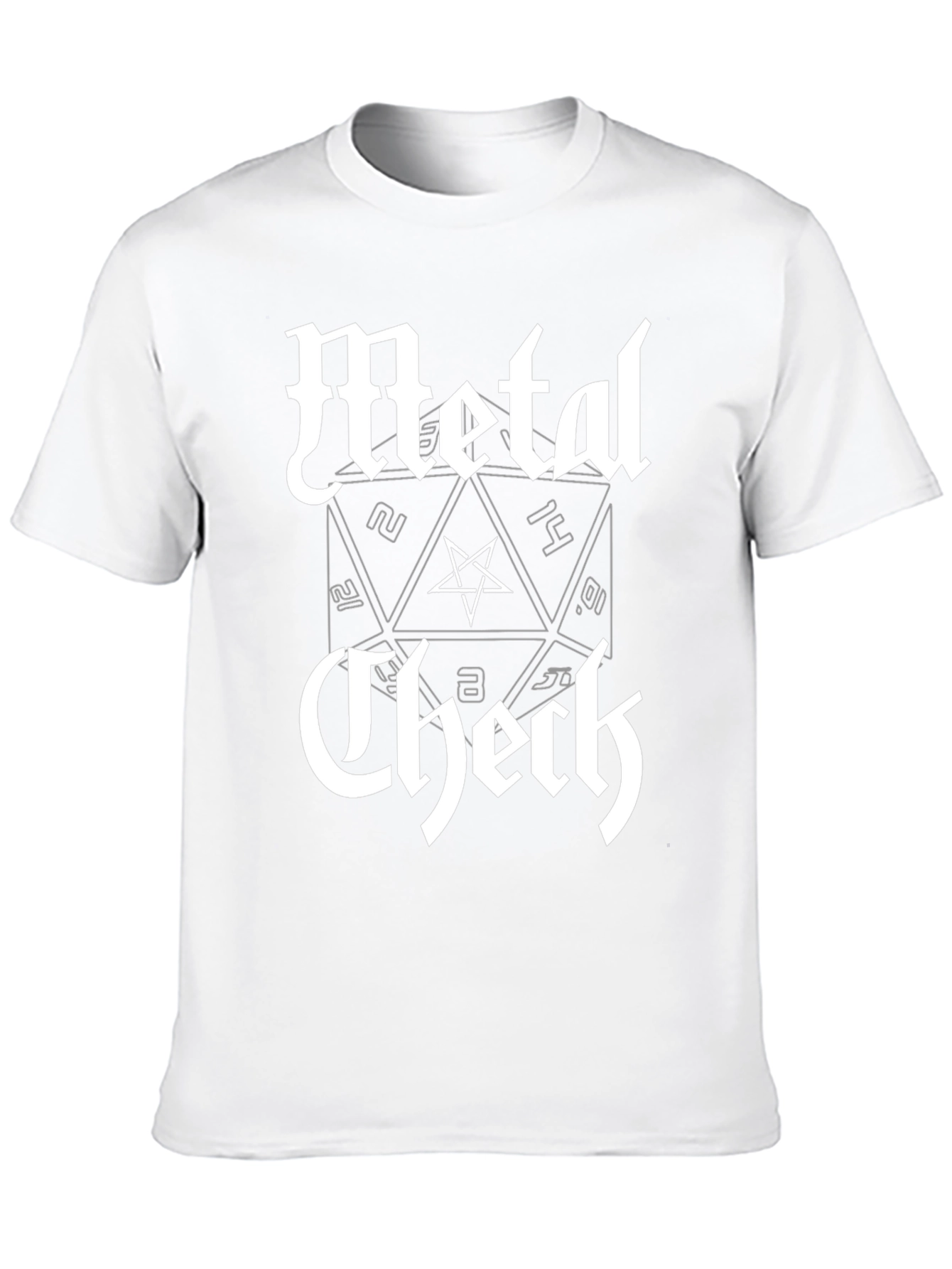 Metal Check D20 T-Shirt - Black